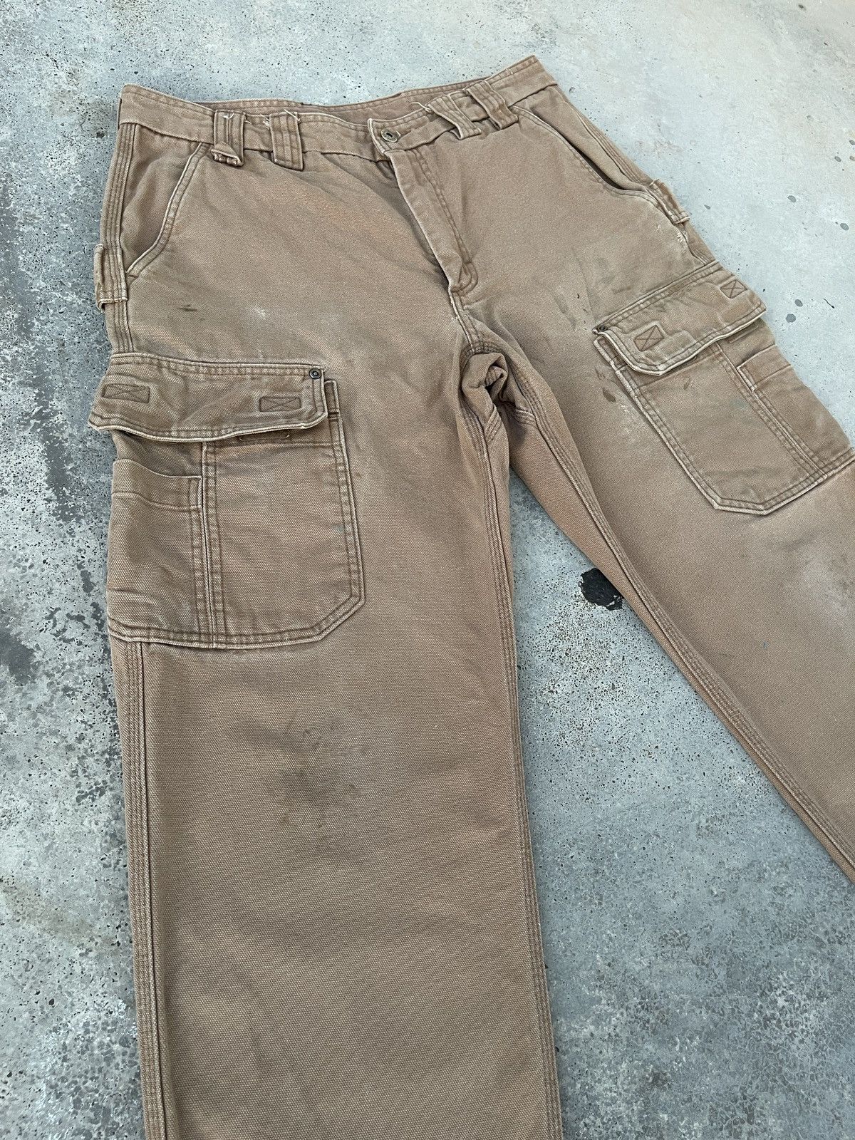 Carhartt × Duluth Trading Company × Vintage Vintage Sunfaded Duluth Trading Company Cargo Pants Size US 34 / EU 50 - 6 Thumbnail