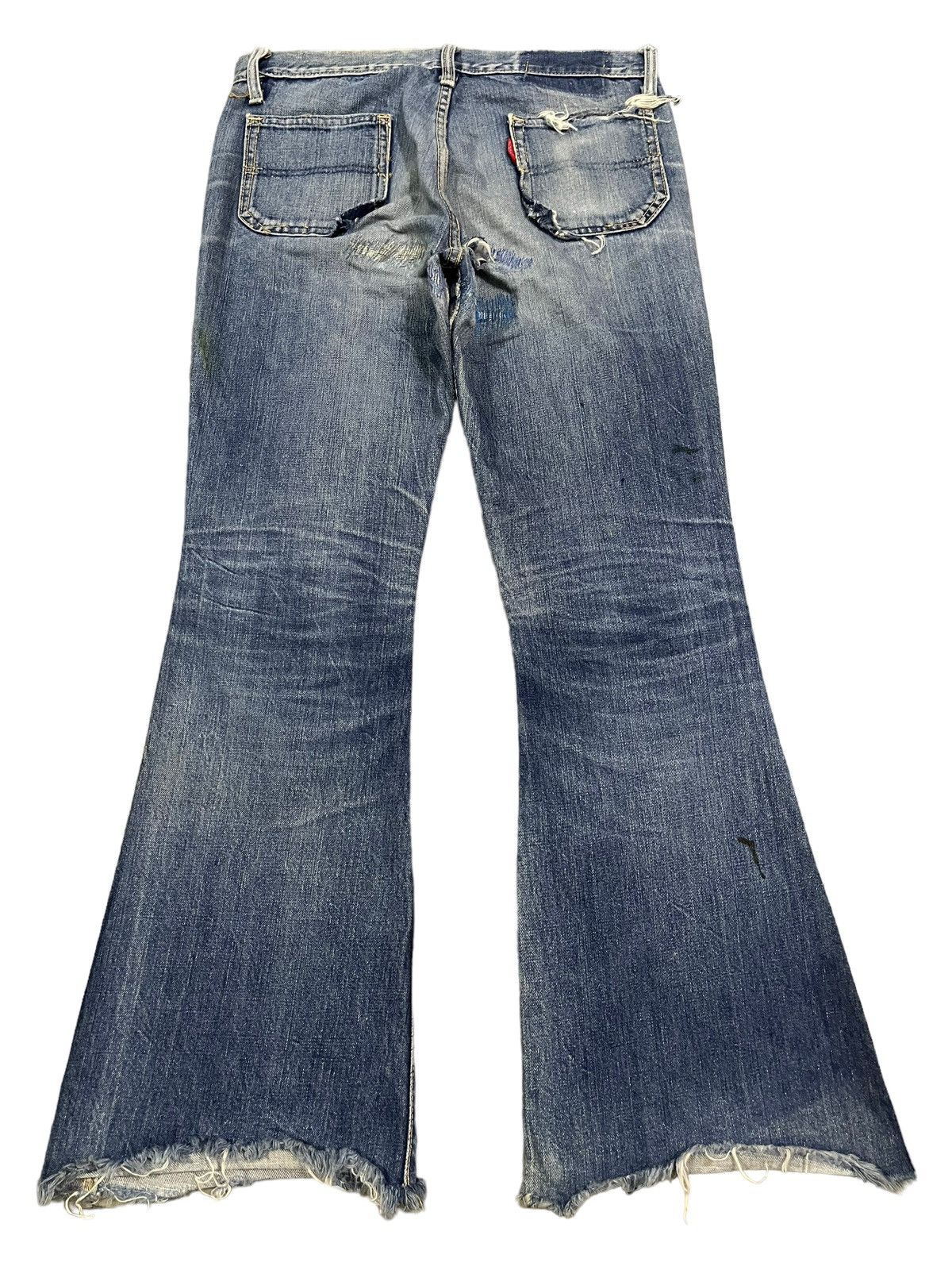 Big John Vintage 90s Big John Faded Wash Wide Leg Bell Bottom Flared Size US 32 / EU 48 - 2 Thumbnail