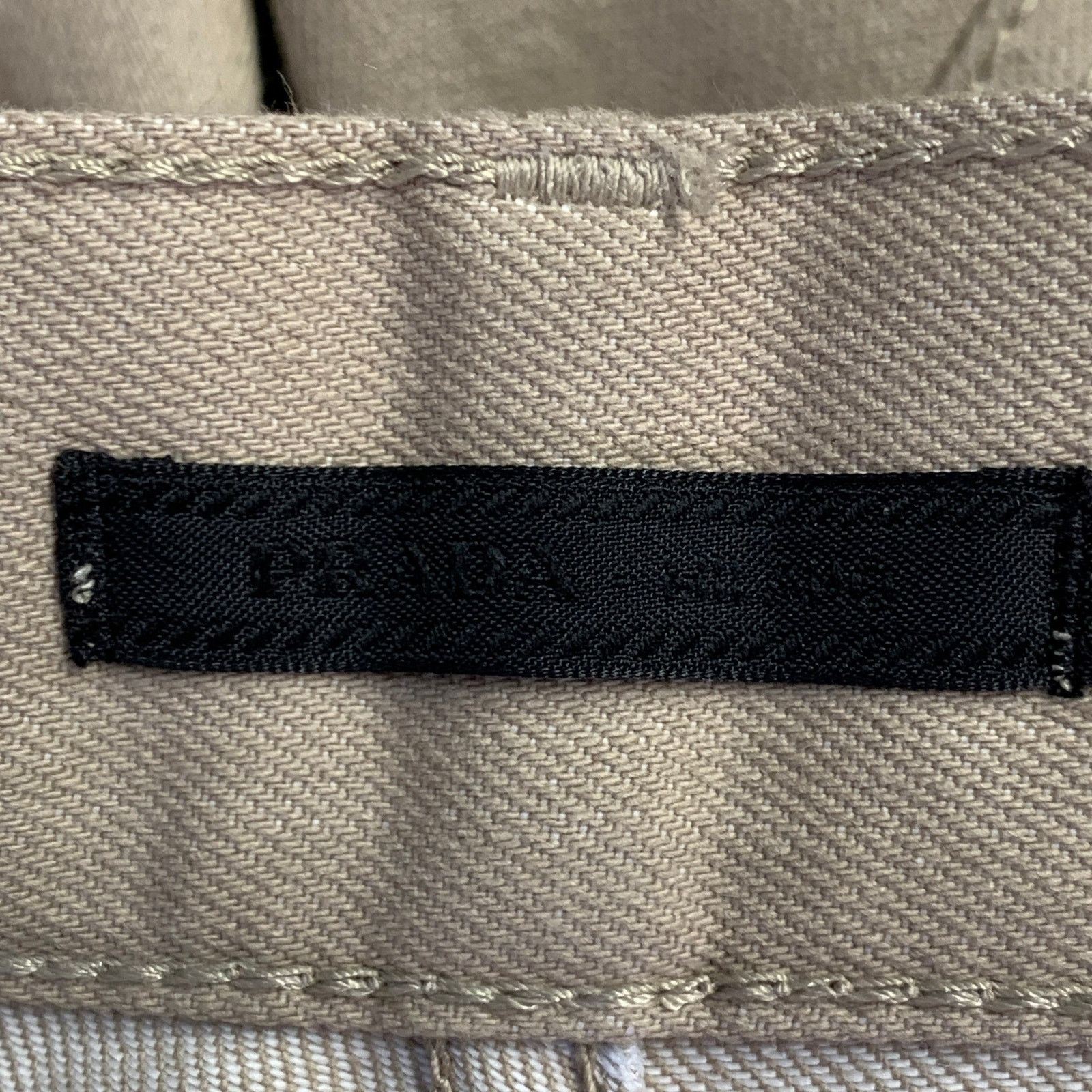 Prada 34 Khaki Twill Cotton Classic Fit Tapered Button Fly Jeans Size US 34 / EU 50 - 9 Thumbnail