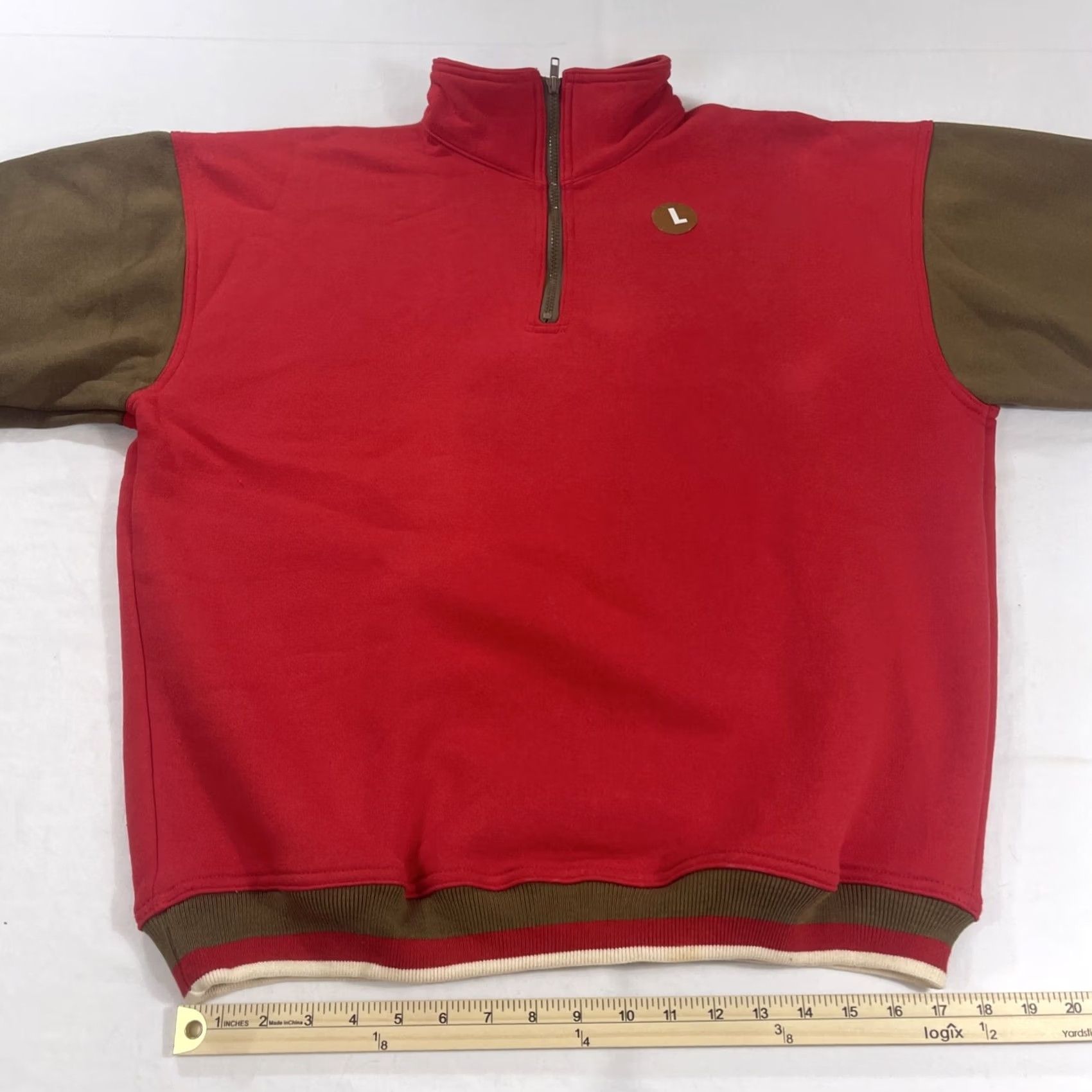Vintage VINTAGE Galt Sand Sweatshirt 1/4 Zip Men's L Red Brown 2-Tone USA Union 80s 90s Shirt Size US L / EU 52-54 / 3 - 7 Thumbnail