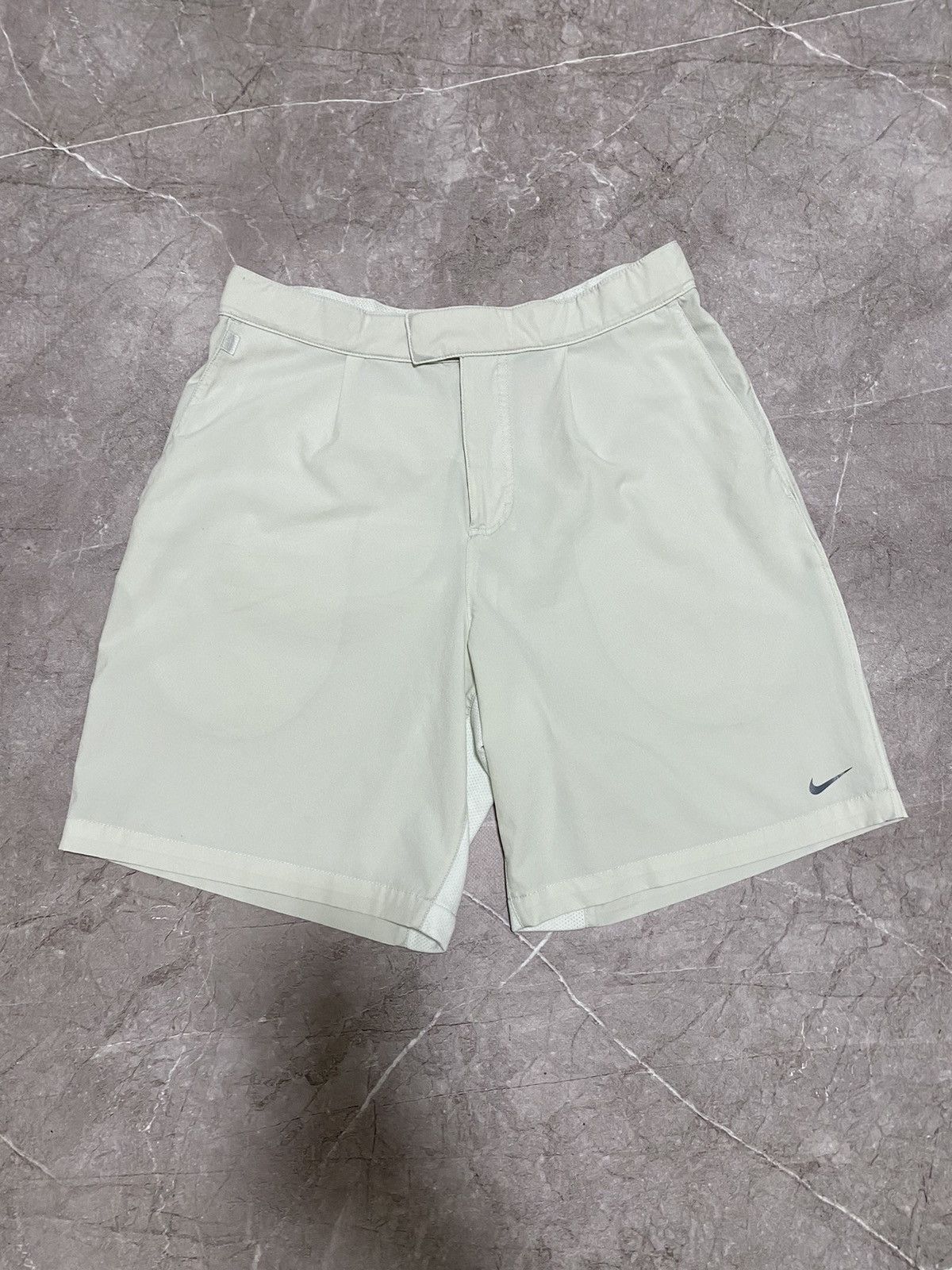 Nike × Vintage Vintage Y2K Nike Mini Swoosh Drill Shorts 90s Size US 32 / EU 48 - 2 Thumbnail