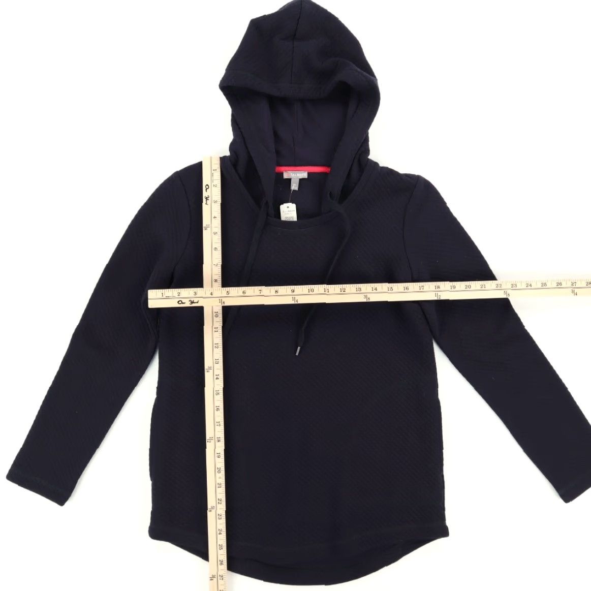 Talbots Talbots Waffle Hoodie Hooded Sweatshirt Navy Blue Women's XS Shirt Size XS / US 0-2 / IT 36-38 - 3 Thumbnail