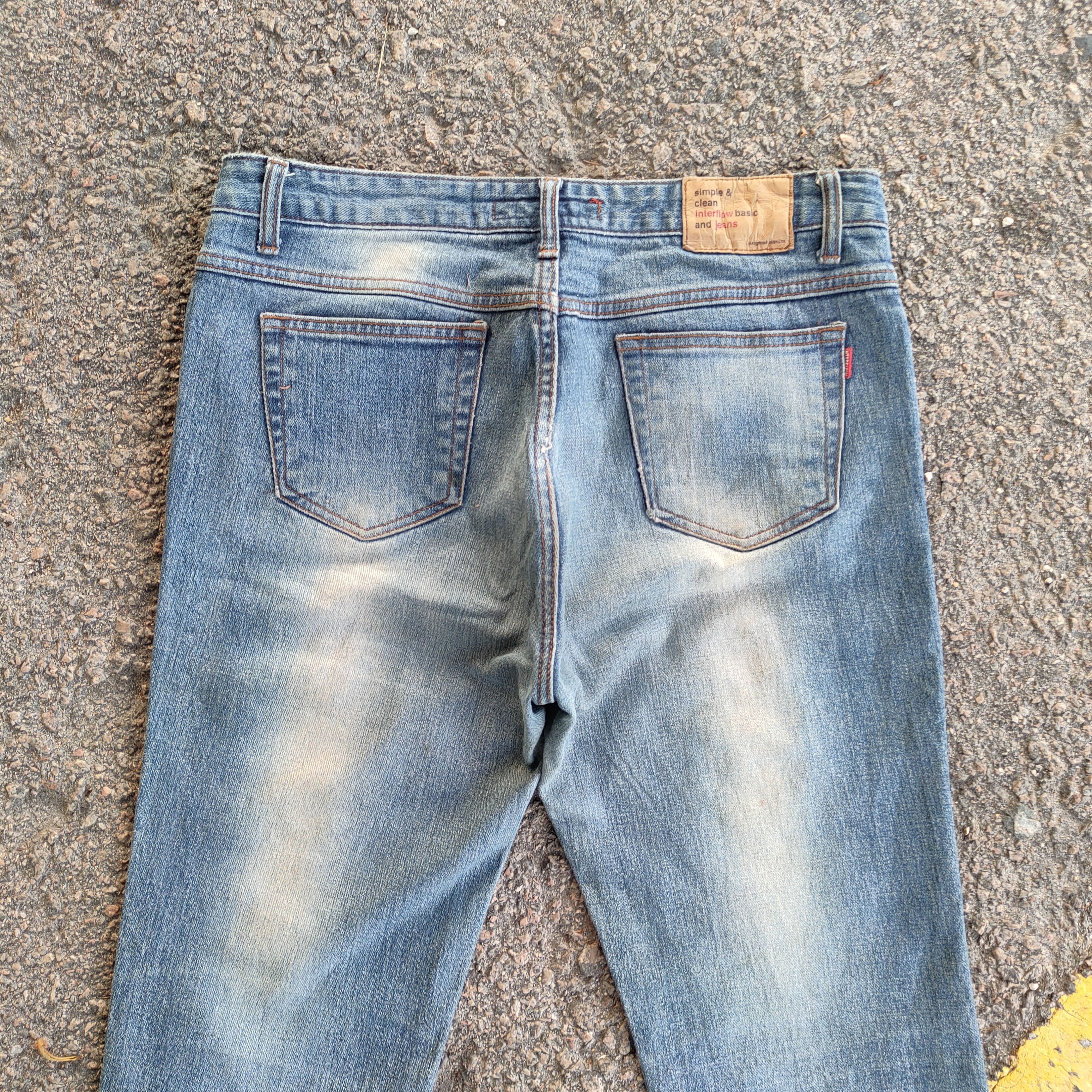 Japanese Brand × Jean × Vintage VINTAGE INTERFLOW FLARE FADED RIPPED JEANS DENIM PANTS Size US 31 - 8 Thumbnail
