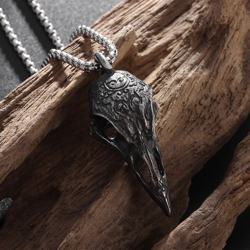 Japanese Brand Crow Skull Pendant Necklace Size ONE SIZE - 4 Thumbnail