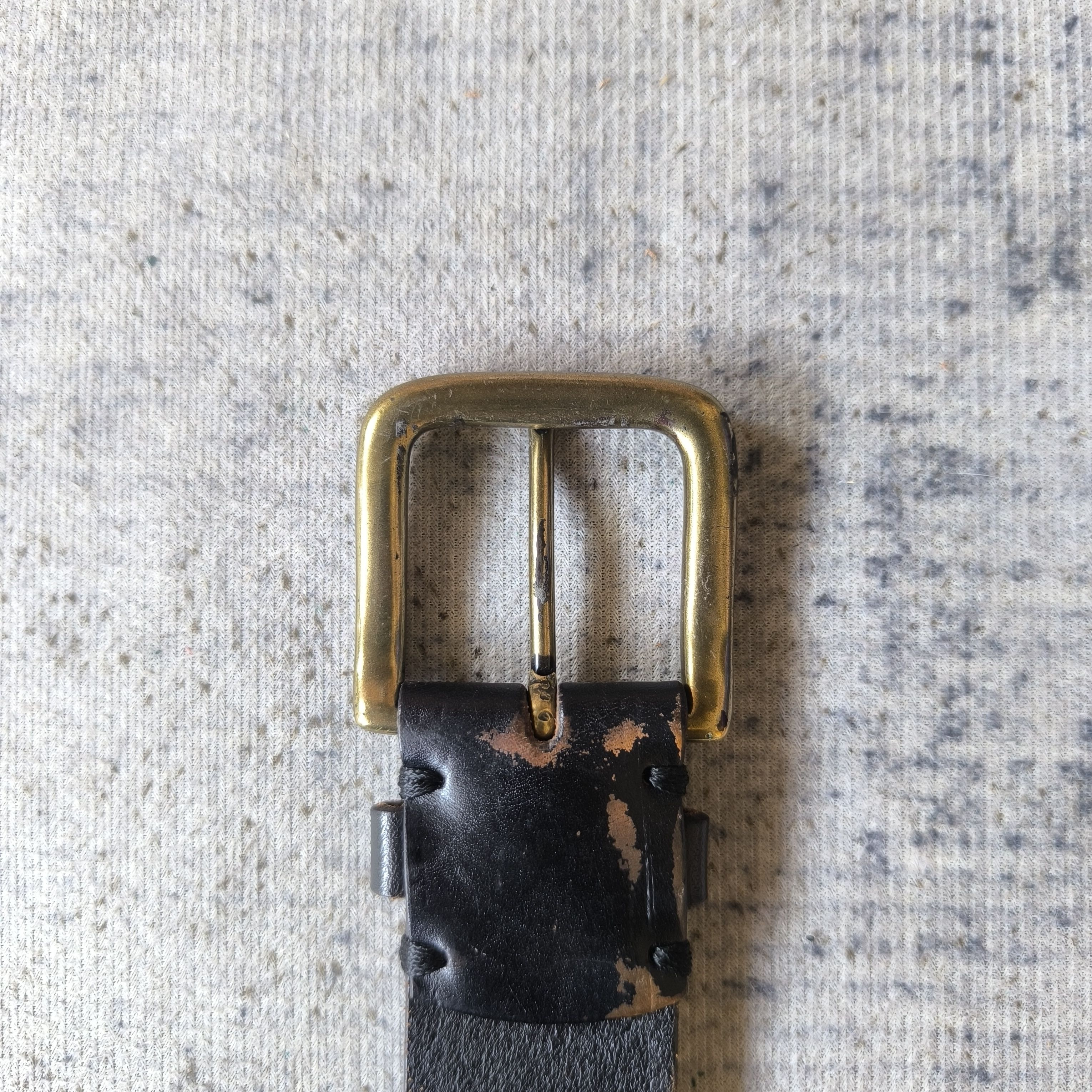 14th Addiction 🕸️Japan solid brass art stud punk style leather belt Size ONE SIZE - 4 Thumbnail