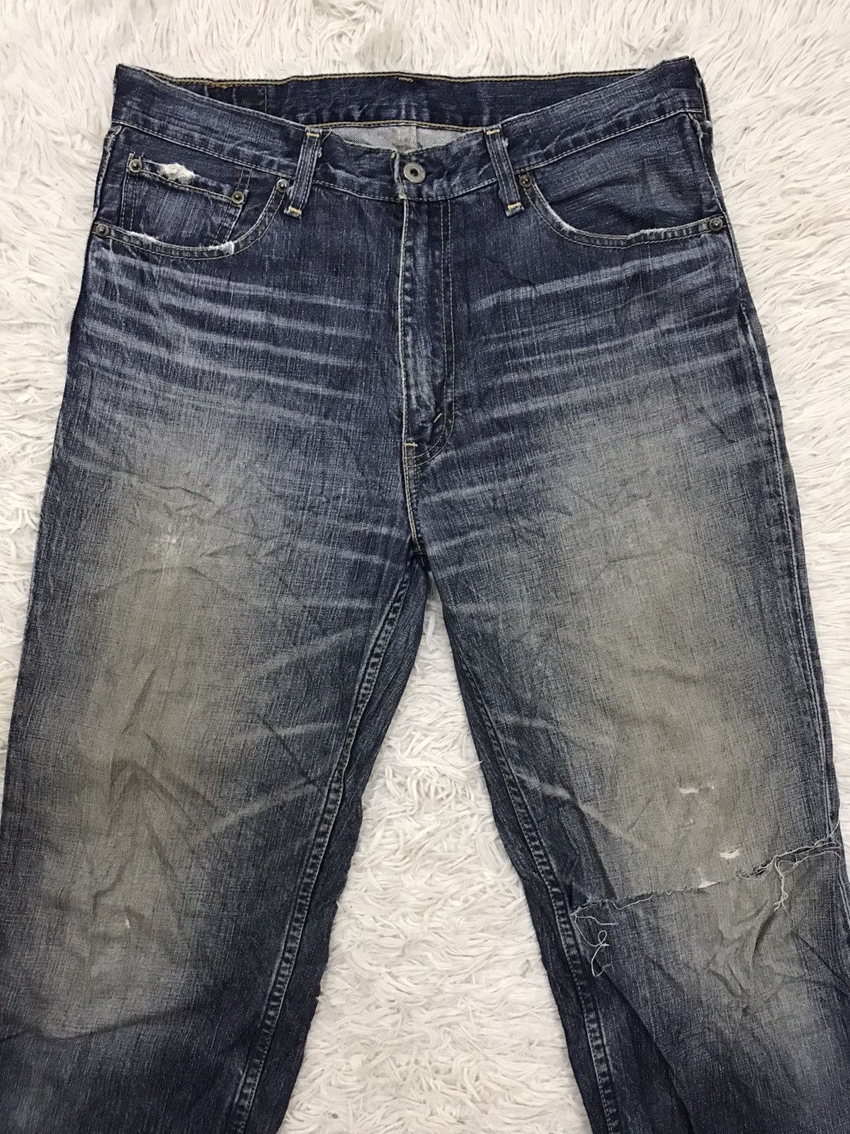 Levi's Vintage Levis 502 Distressed Design Denim Jeans Size US 32 / EU 48 - 3 Thumbnail