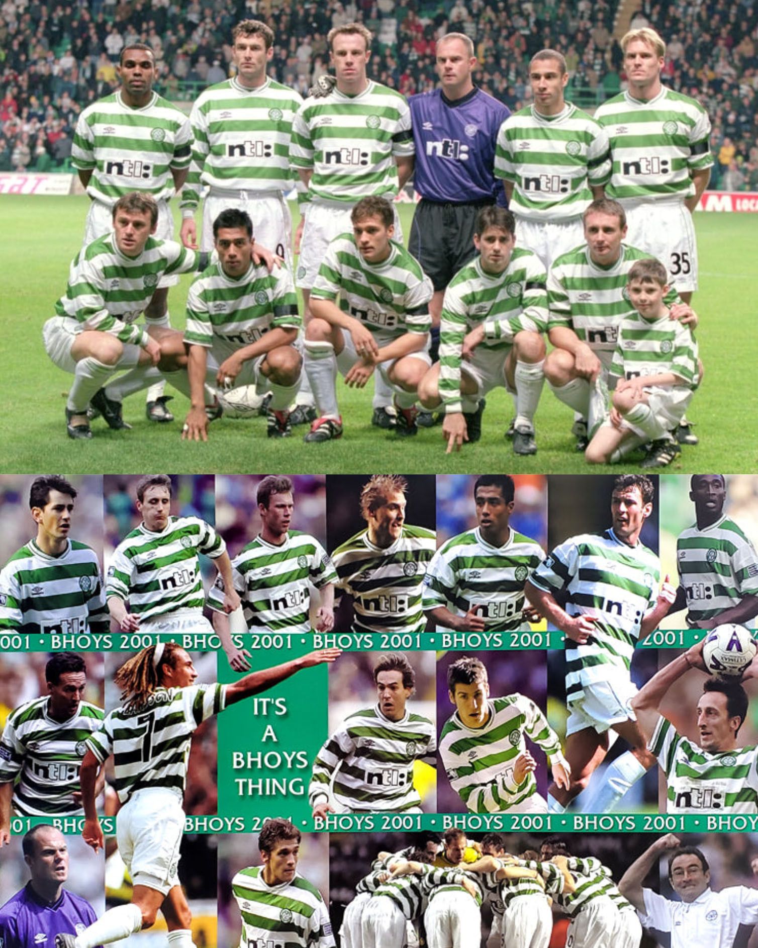 Umbro Celtic Home Kit 1999 2000 2001 Size US XL / EU 56 / 4 - 3 Thumbnail