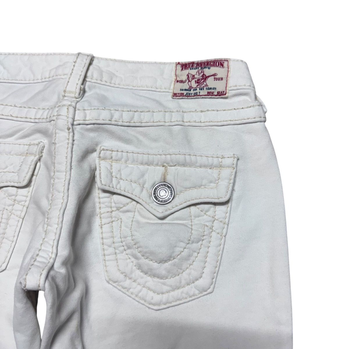 True Religion True Religion Joey Big T Sweat Flare Jeans White Size 27" / US 4 / IT 40 - 11 Thumbnail