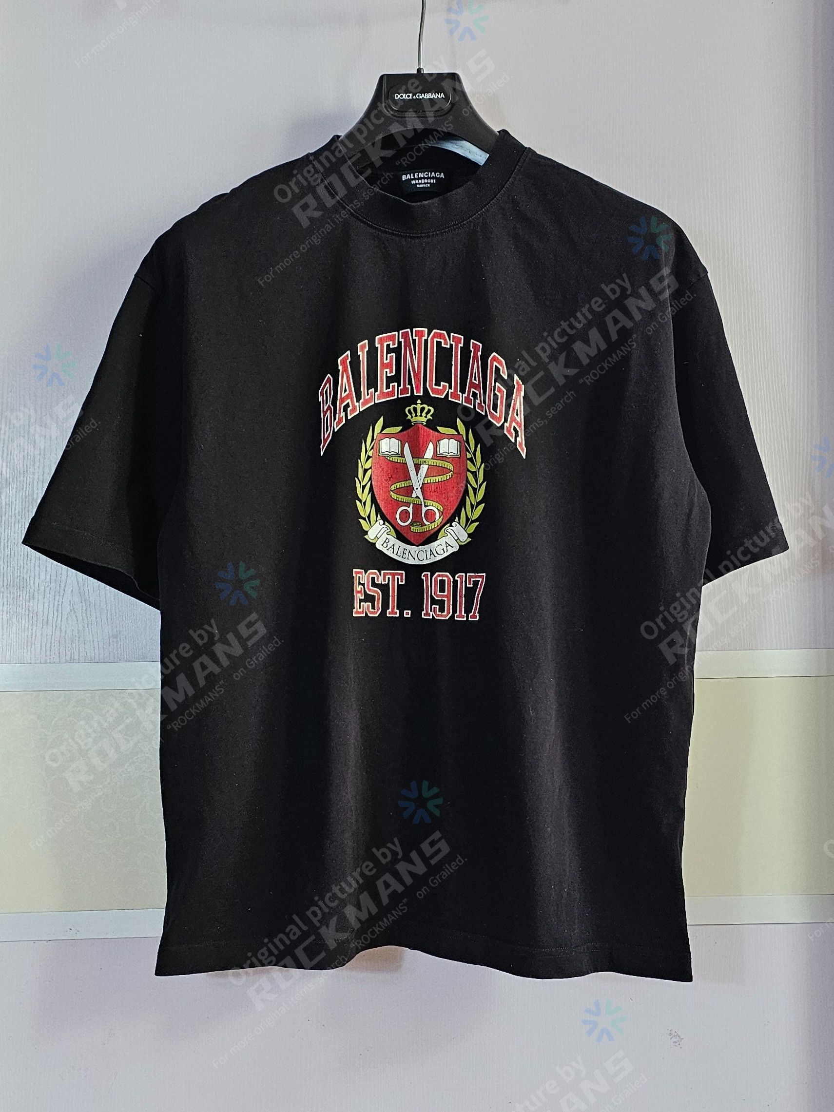 Balenciaga Balenciaga Black College 1917 t-shirt | Grailed