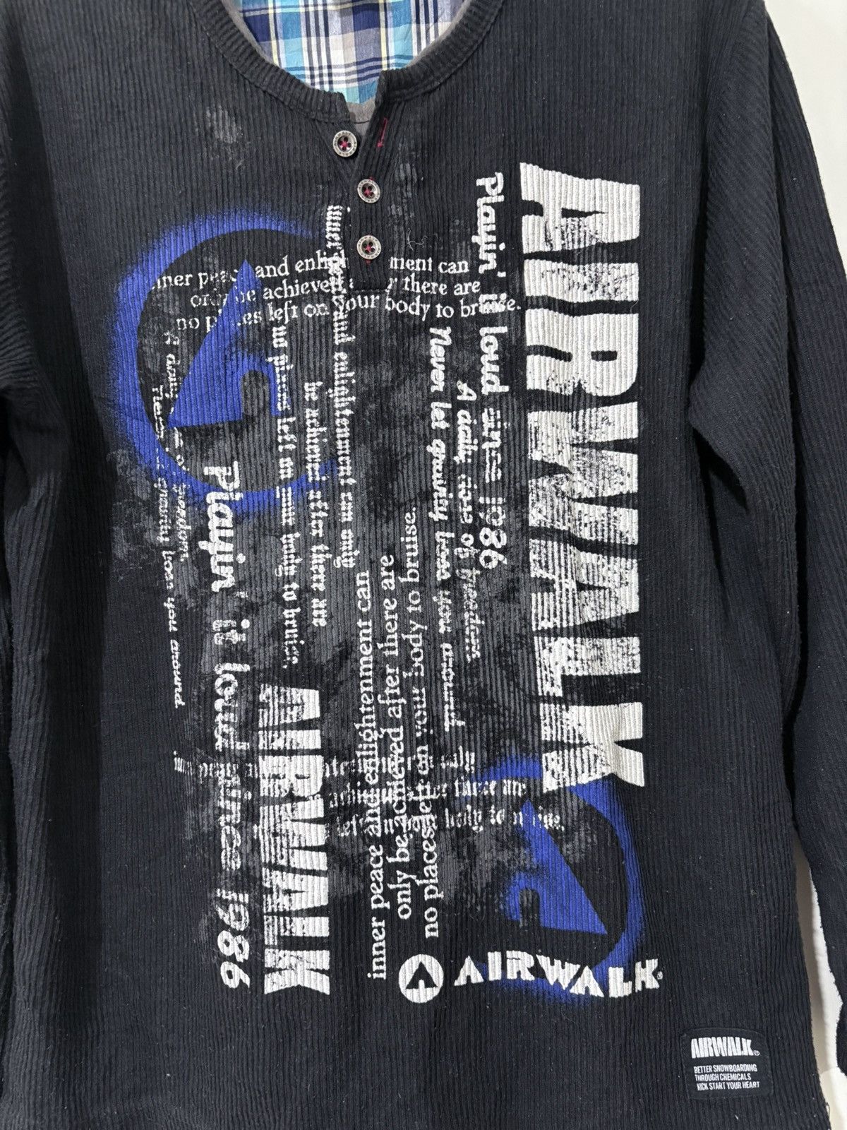 If Six Was Nine Airwalk punk poem with skull cross shirt Size US L / EU 52-54 / 3 - 2 Thumbnail