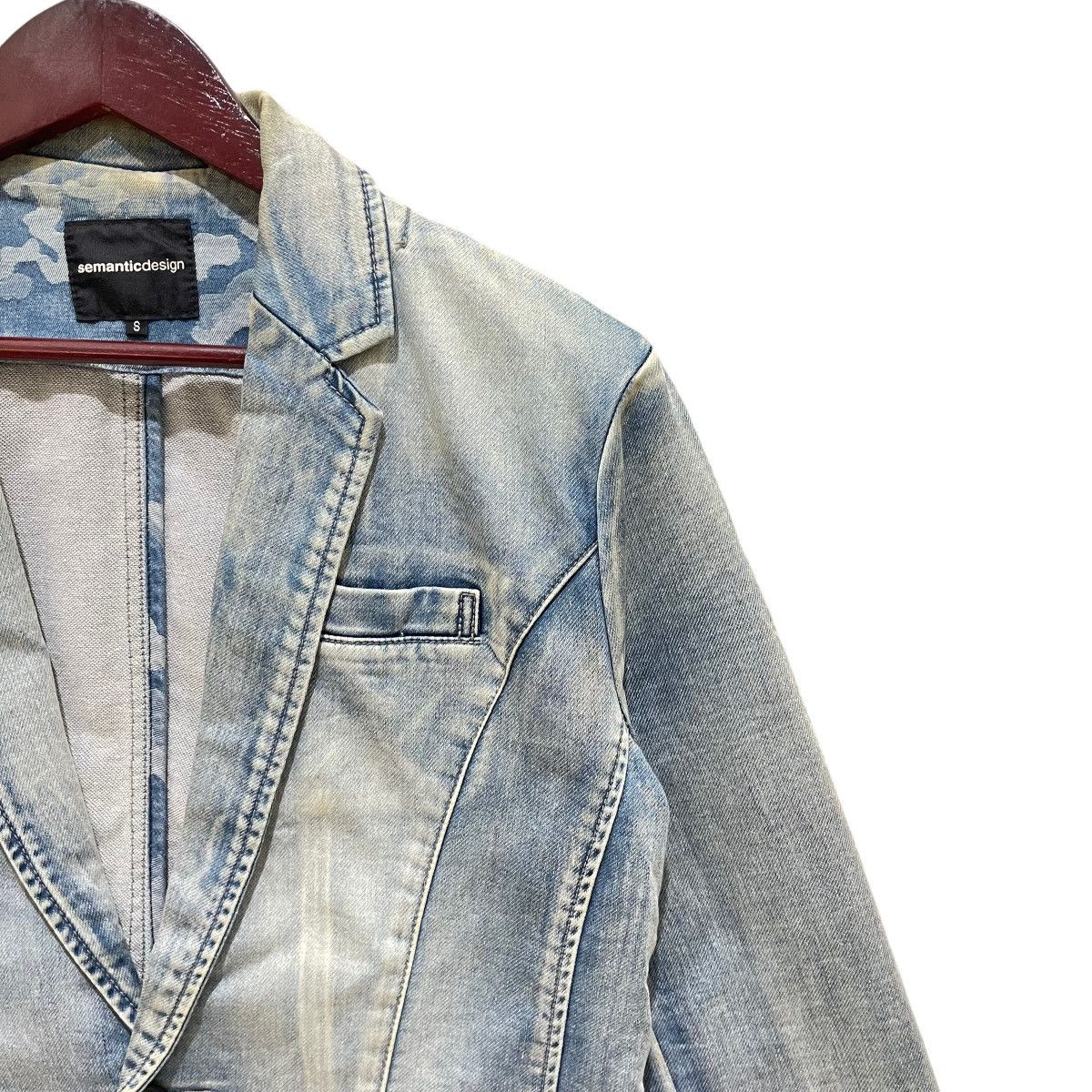 If Six Was Nine × Japanese Brand × semanticdesign Semantic Design Distressed Denim Jacket Size US S / EU 44-46 / 1 - 3 Thumbnail