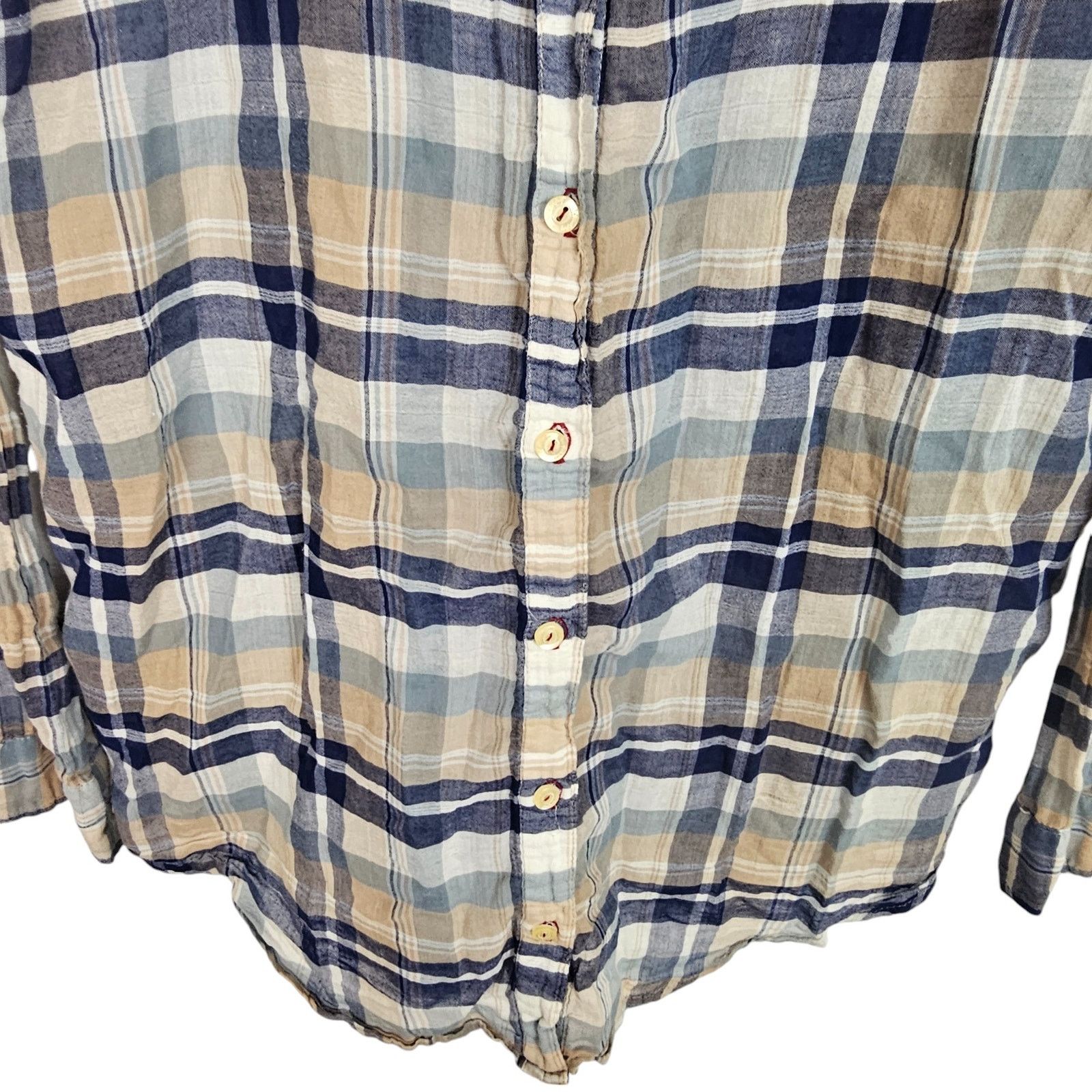 Johnny Was Johnny Was 3J Workshop Embroidered Mixed Media Boho Shirt Size XS / US 0-2 / IT 36-38 - 4 Thumbnail