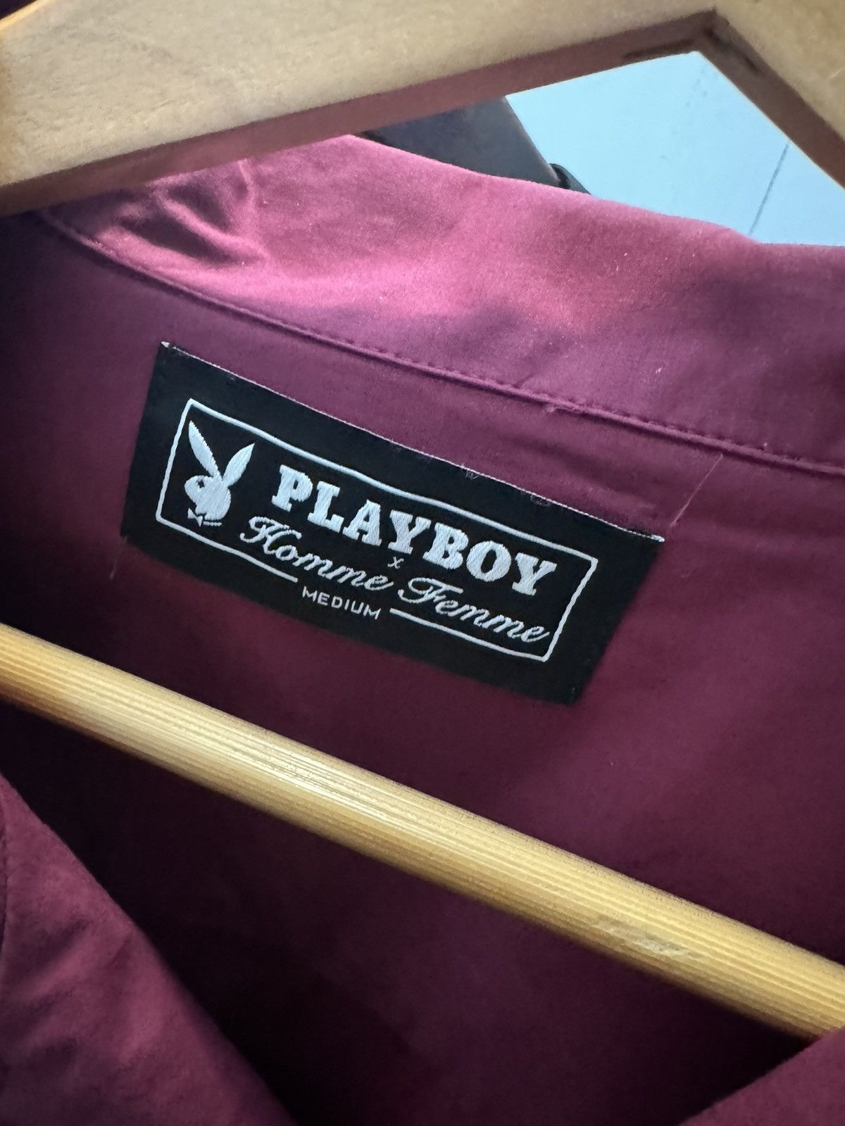 Homme + Femme La Homme Femme Playboy Burgundy Button Up Size US M / EU 48-50 / 2 - 5 Thumbnail