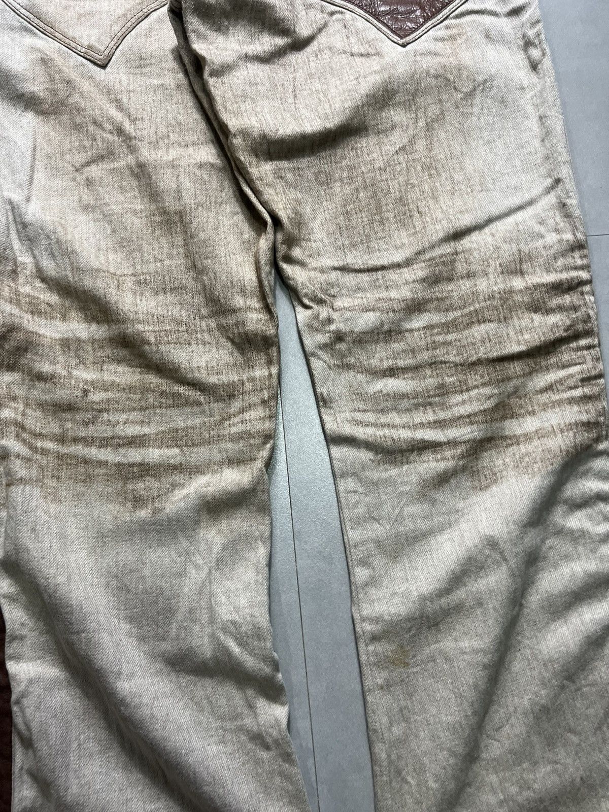 Obelisk Obelisk - Leather Lining Dirt Washed Pants Size US 34 / EU 50 - 10 Thumbnail