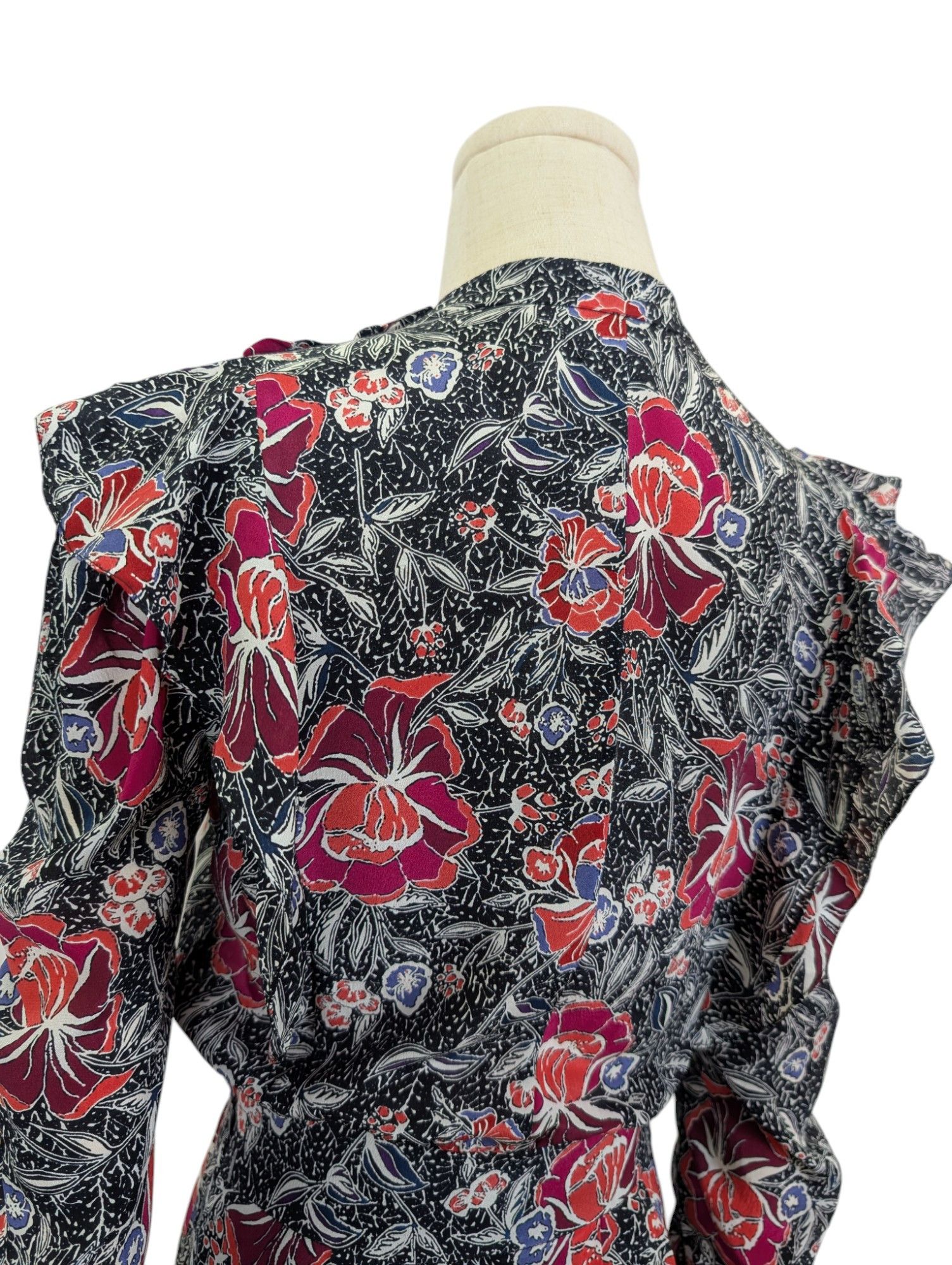 Isabel Marant Etoile Floral Print Long Sleeves Dress Size XS / US 0-2 / IT 36-38 - 5 Thumbnail
