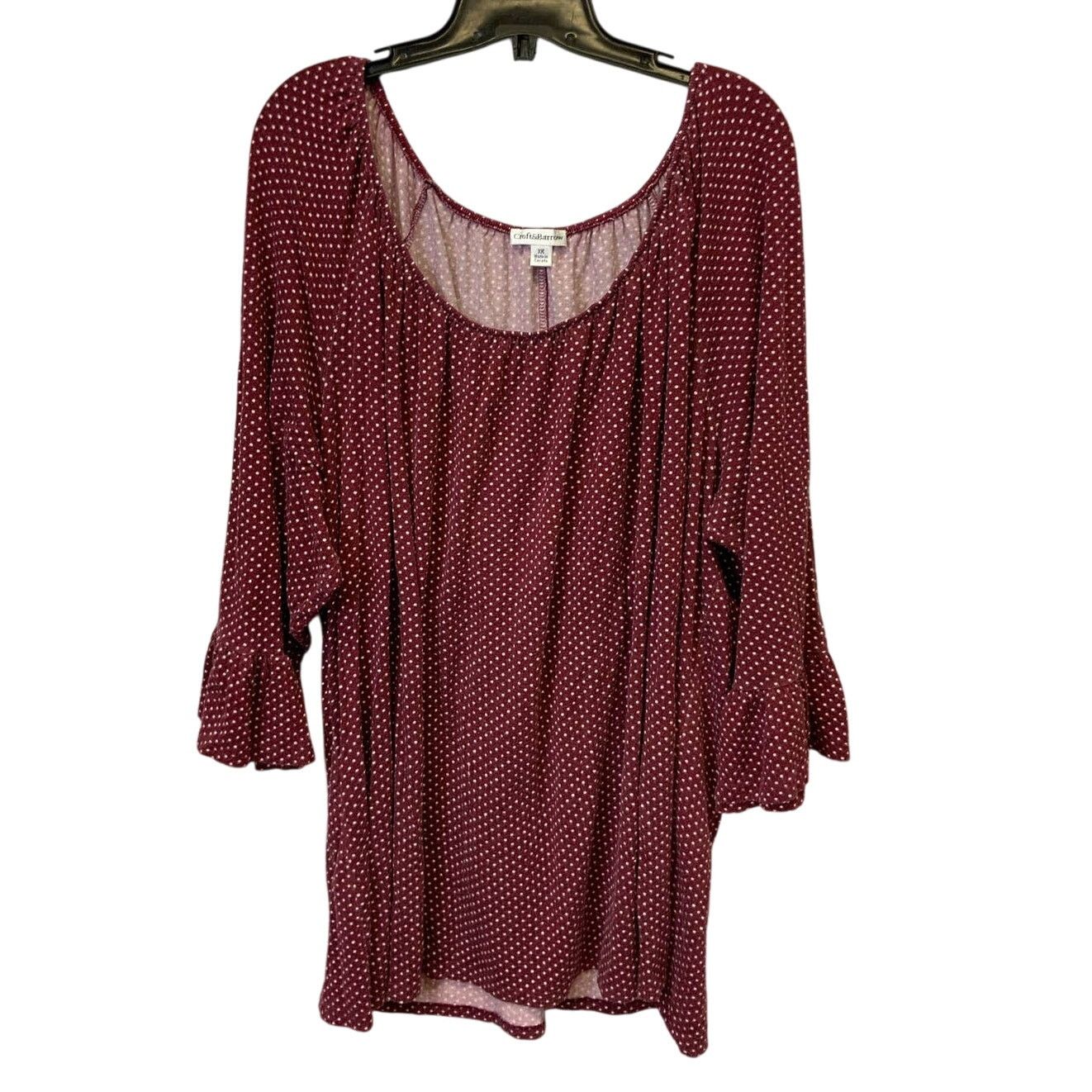 Croft & Barrow Croft & Barrow 3X Long Bell Sleeve Stretchy Flowy Top Size 3XL / US 20-22 - 1 Thumbnail
