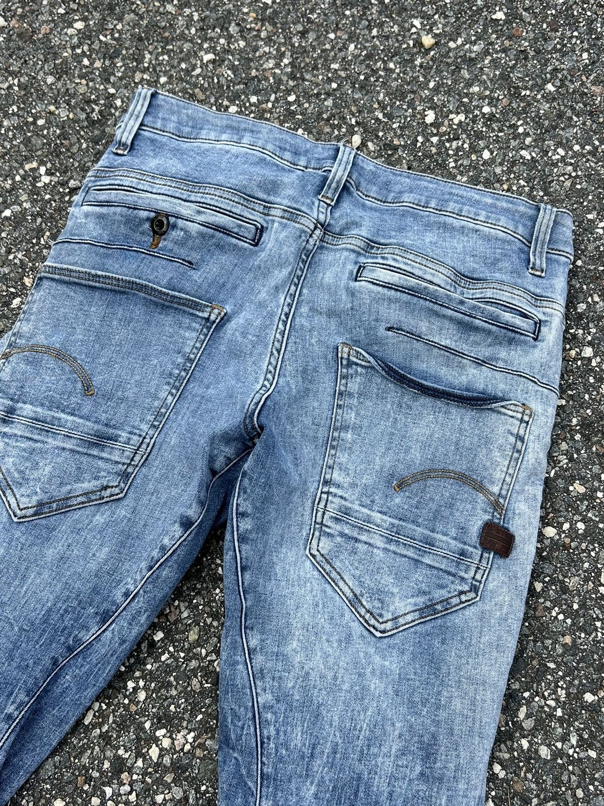G-Star G Star Raw D- Staq 3D Super Slim Distressed Jeans Size US 30 / EU 46 - 5 Thumbnail
