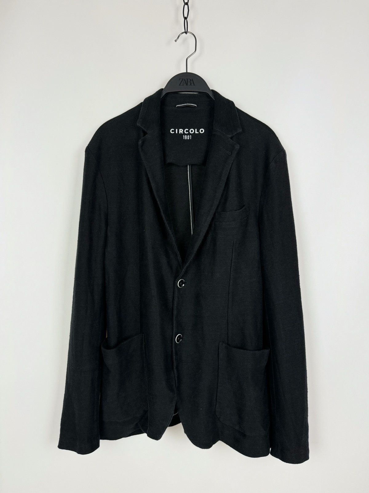Circolo 1901 Cotton/Linen Black Blazer Jacket Size 52