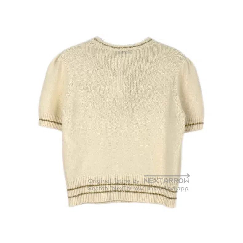 Dior Dior White gold thread five-pointed star cashmere short-sl Size M / US 6-8 / IT 42-44 - 2 Thumbnail