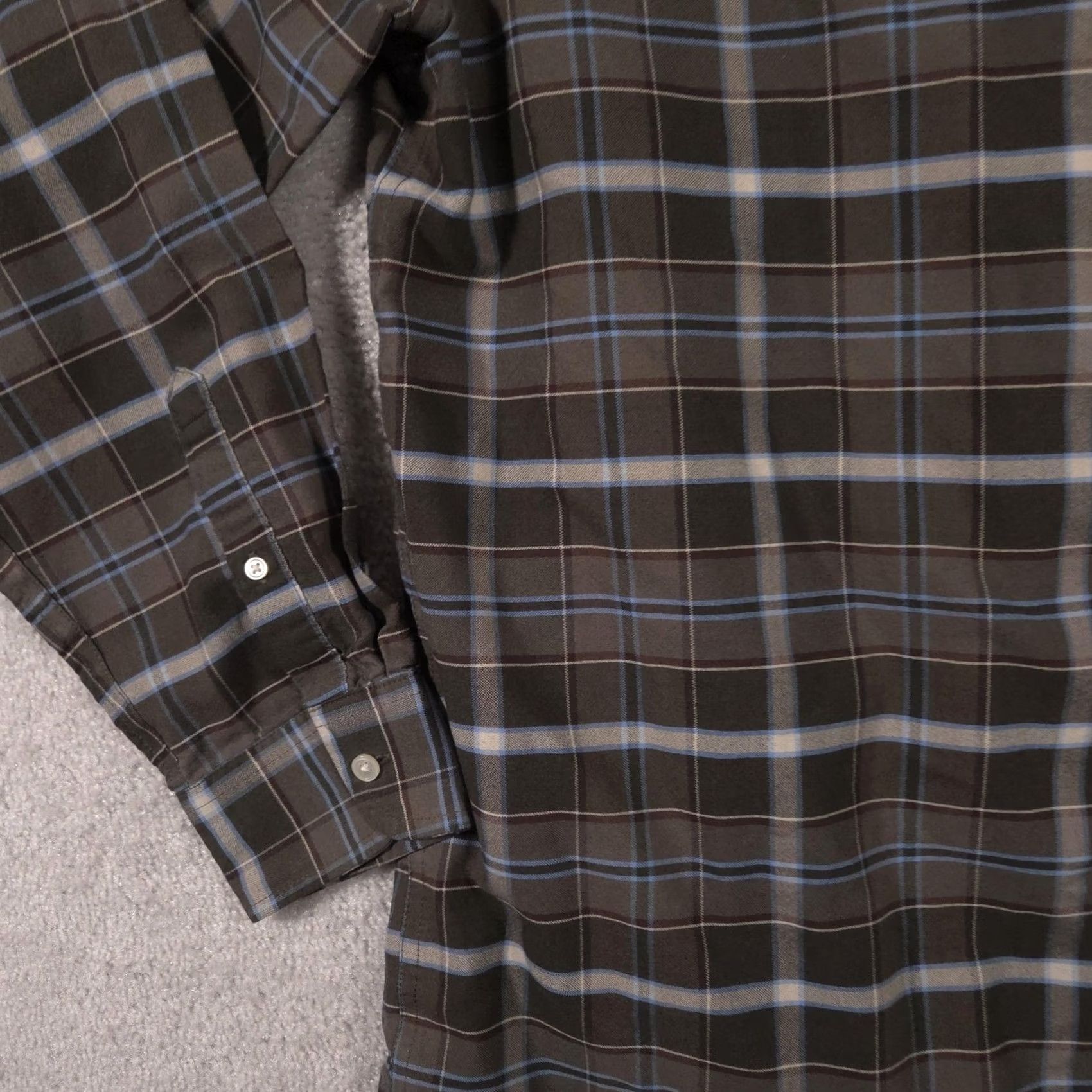 Vintage St. Johns Bay Shirt Mens XL Brown Plaid Button Front Long Sleeve Easy Care Casual Size US XL / EU 56 / 4 - 3 Thumbnail