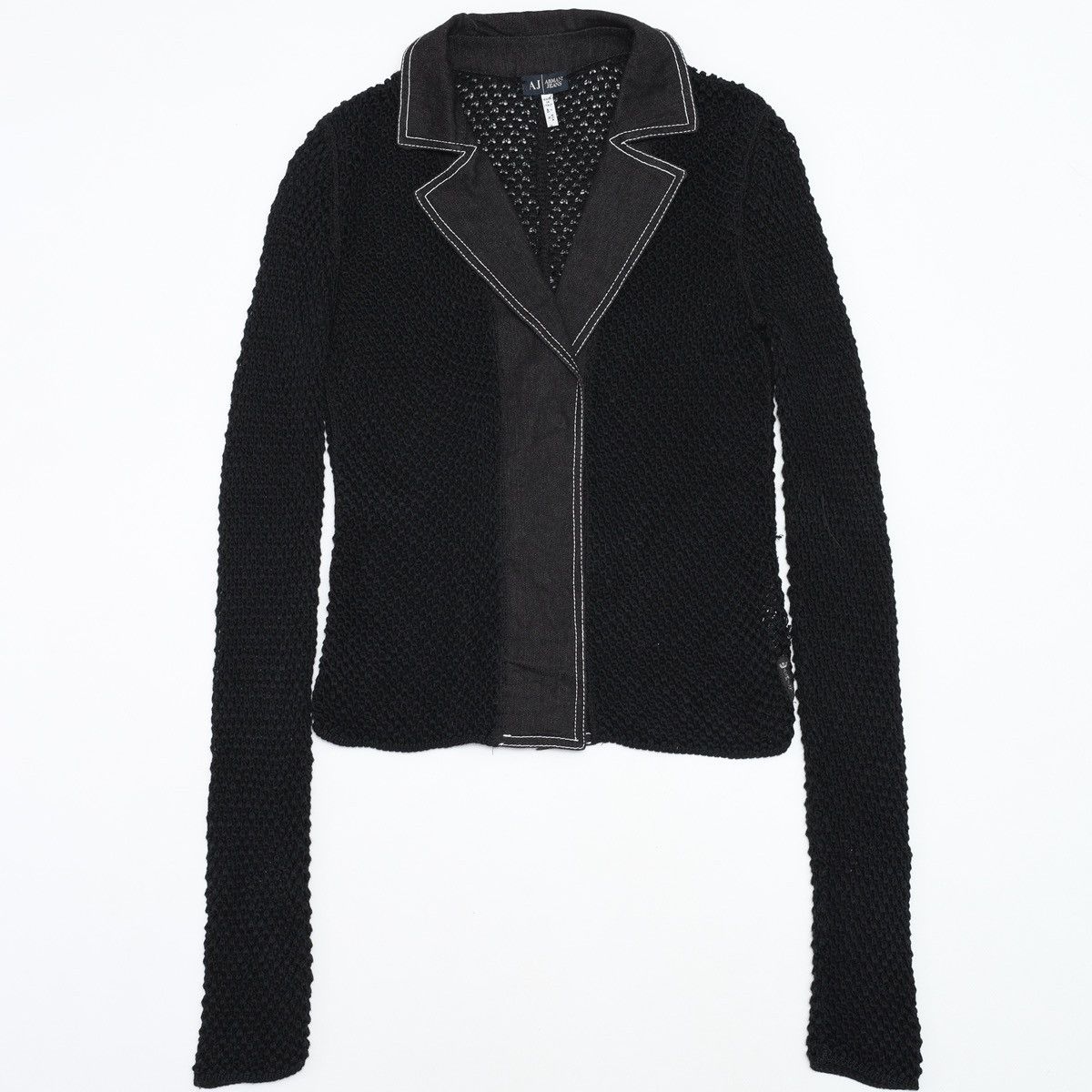 Armani Armani Jeans Cotton Knitted Blazer Cable Size M / US 6-8 / IT 42-44 - 1 Thumbnail