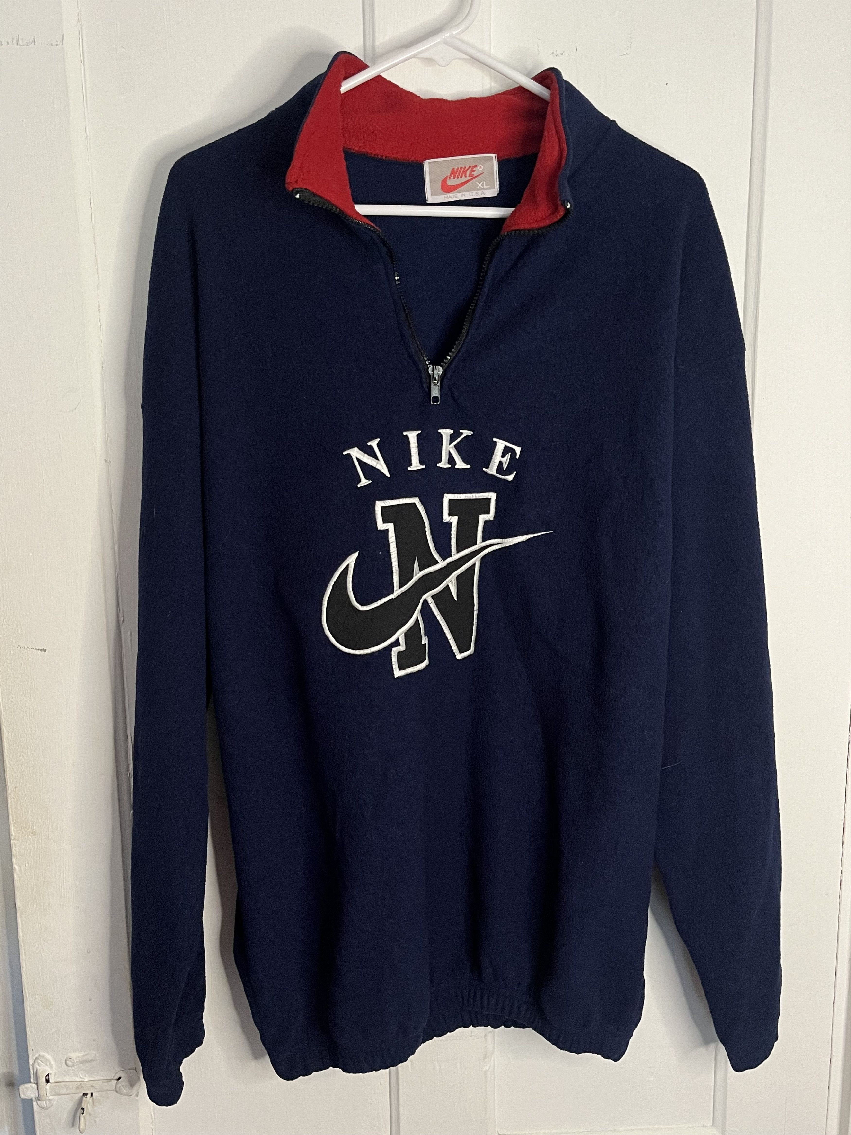 Nike Nike 1/4 Zip Sweatshirt Streetwear Retro Vintage Size US XL / EU 56 / 4 - 1 Thumbnail