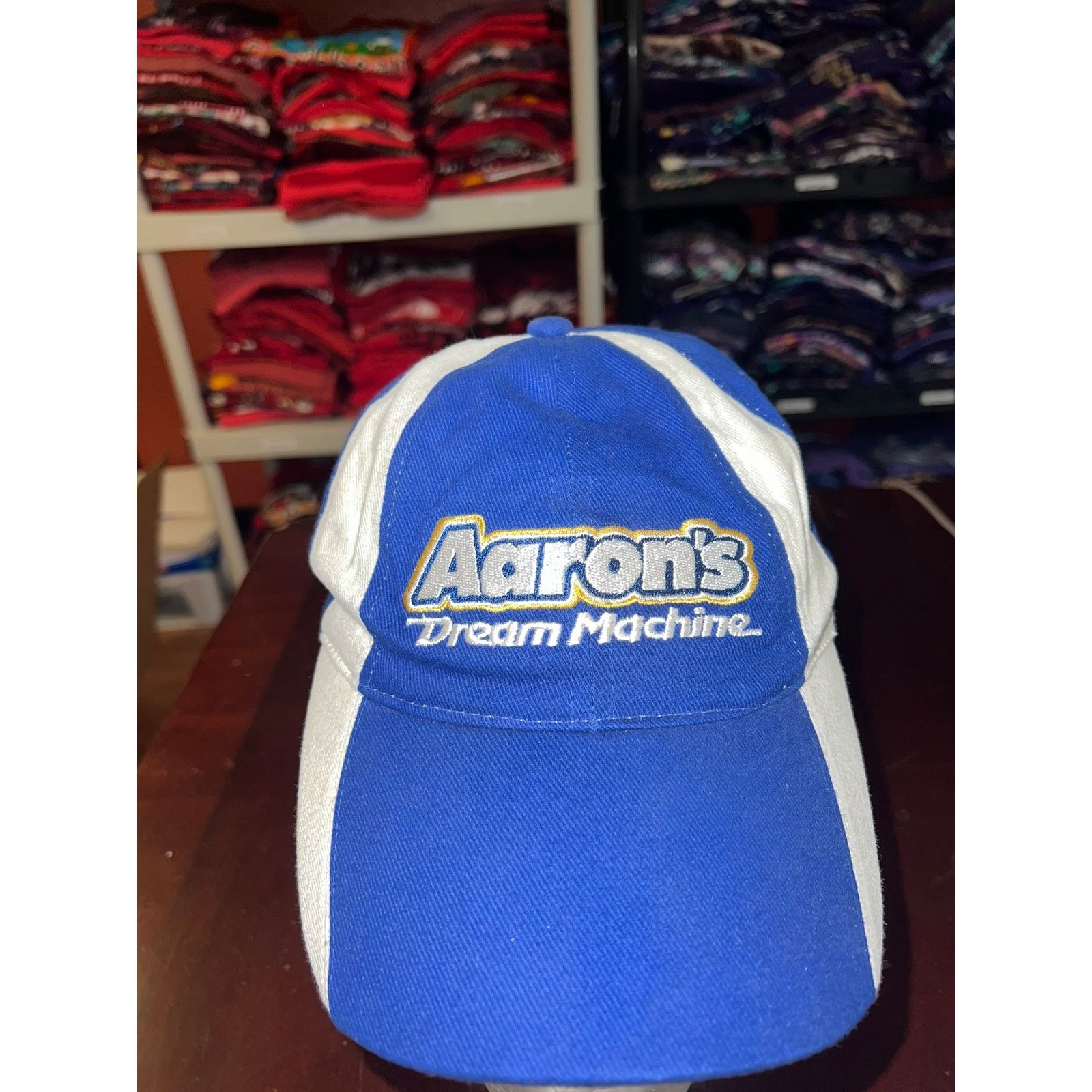 Vintage Vintage Aarons Hat Dream Machine Blue Cap Headwear Size ONE SIZE - 2 Thumbnail