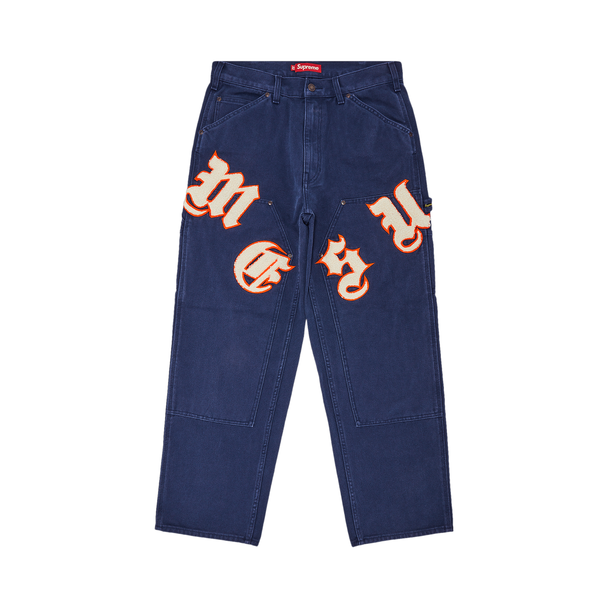 Supreme モールスキン ダブルニー レオパード ペインターパンツ L supremモールスキン ダブルニー レオパード ペインターパンツ 32