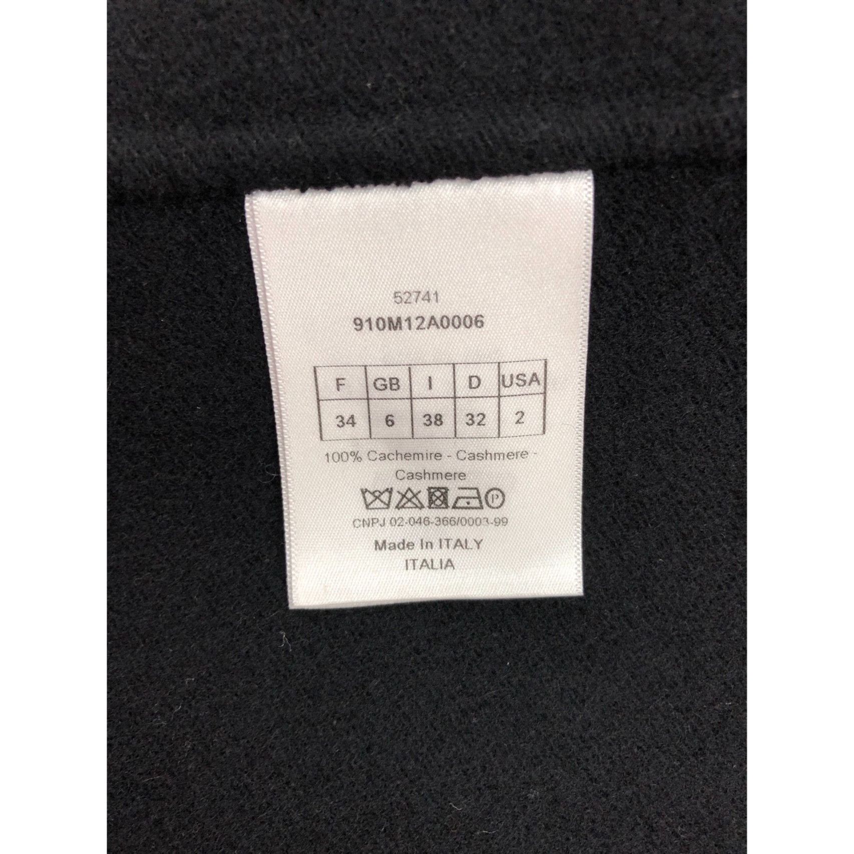 Dior Christian Dior Womens Navy Blue 100% Cashmere Cape Coat Size Size XXS / US 00 / IT 34 - 3 Thumbnail