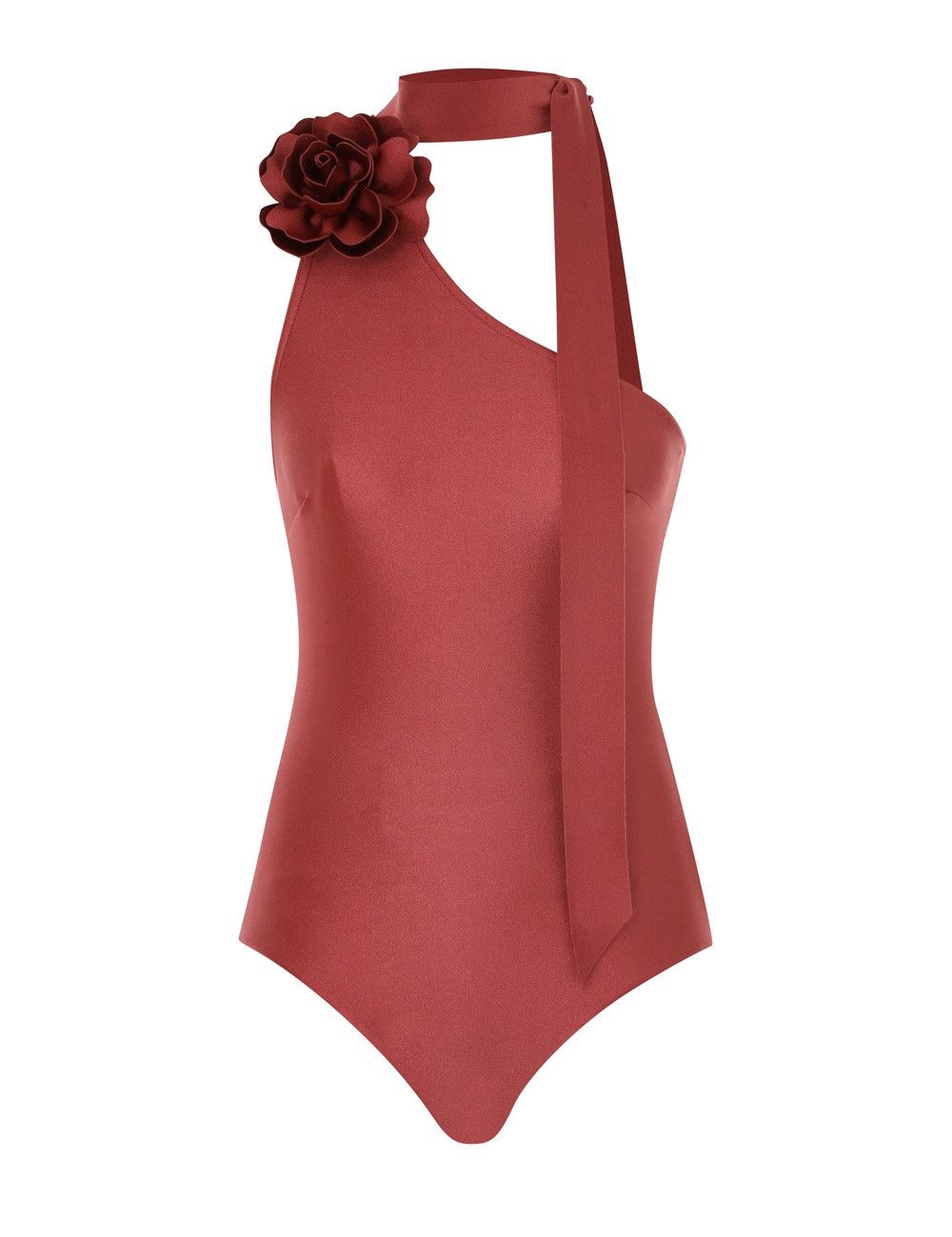 Zimmermann oc11z0525 Waverly One Shoulder Bodysuit in Red Size M / US 6-8 / IT 42-44 - 1 Thumbnail