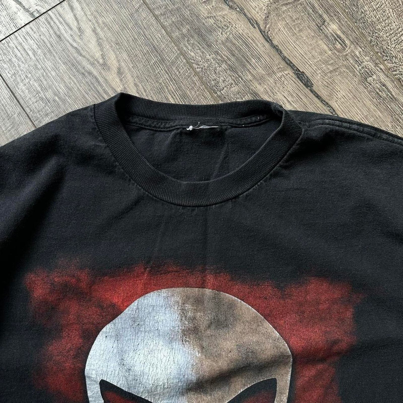 Marvel Comics × Vintage Vintage 00s Faded Thrashed Punisher Marvel Skull Graphic Tee Size US L / EU 52-54 / 3 - 4 Thumbnail