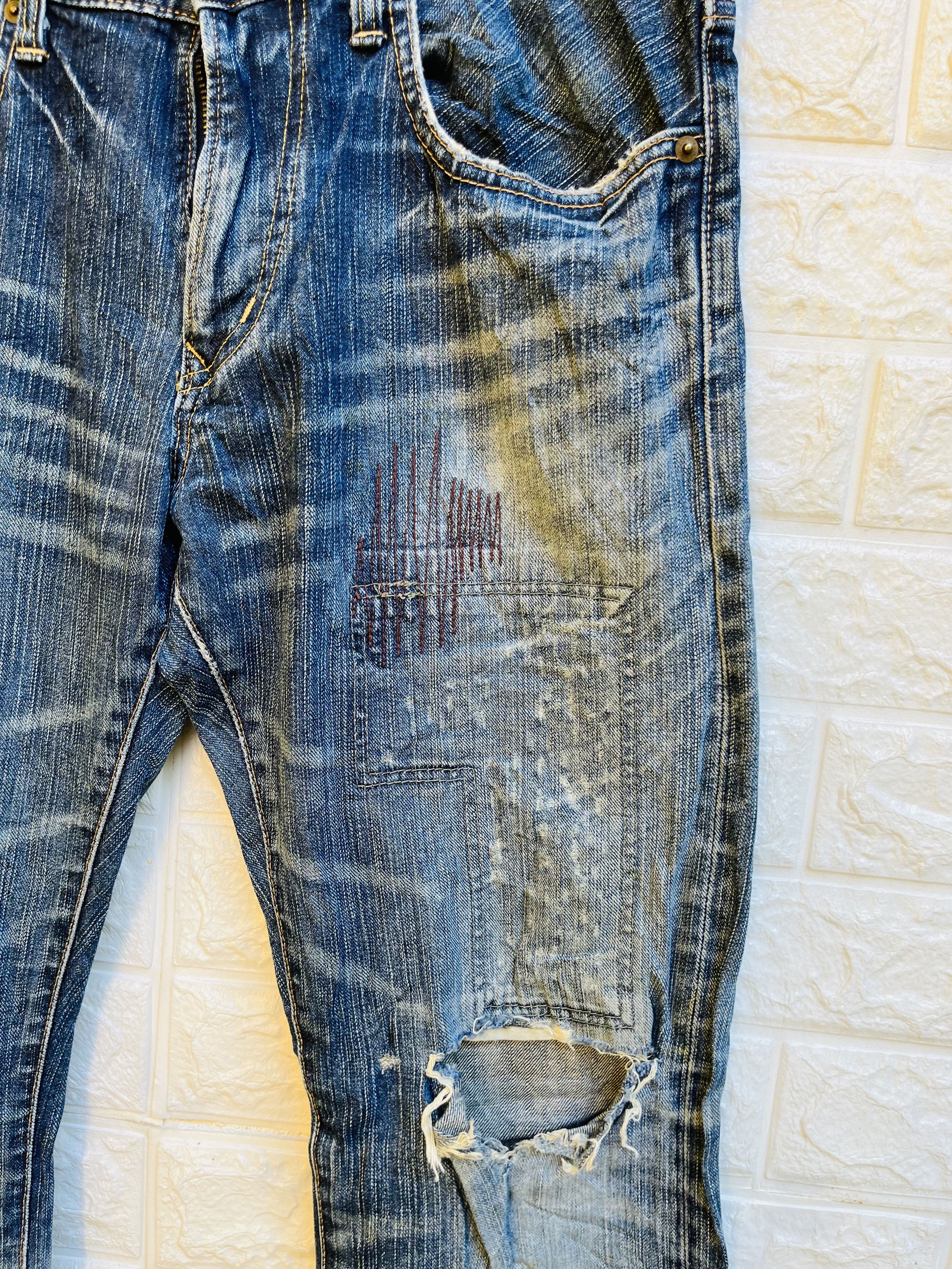 Japanese Brand × Vintage Vintage Edwin Distressed Japanese Designer Fashion Style Size US 33 - 5 Thumbnail