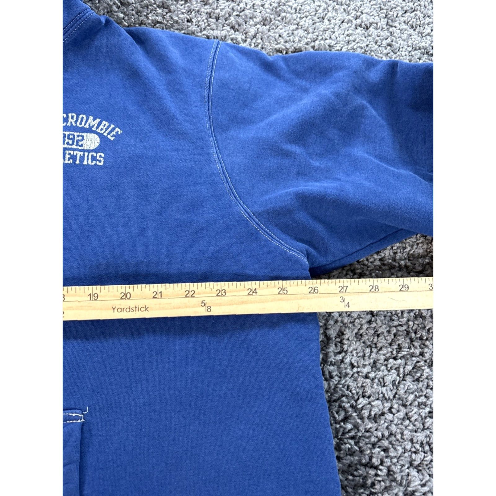 Abercrombie & Fitch VINTAGE Abercrombie & Fitch Hoodie Mens XL Blue Athletics Full Zip 90s Hooded Heavyweight Pockets Size US XL / EU 56 / 4 - 3 Thumbnail