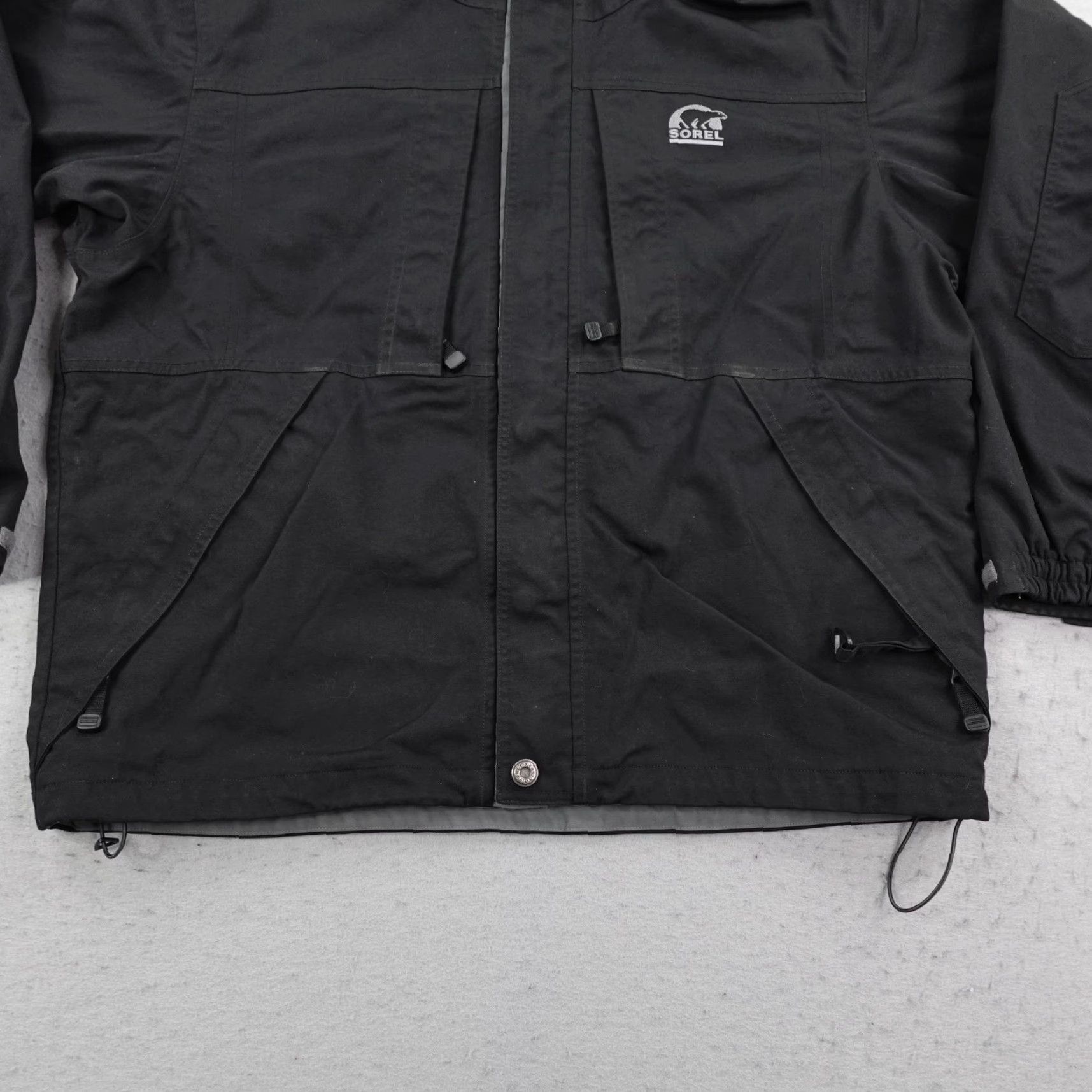 SOREL VINTAGE Sorel Jacket Mens Large Parka Rain Coat Waterproof Wind-Resistant Golf Old Greenwood Black Size US L / EU 52-54 / 3 - 3 Thumbnail