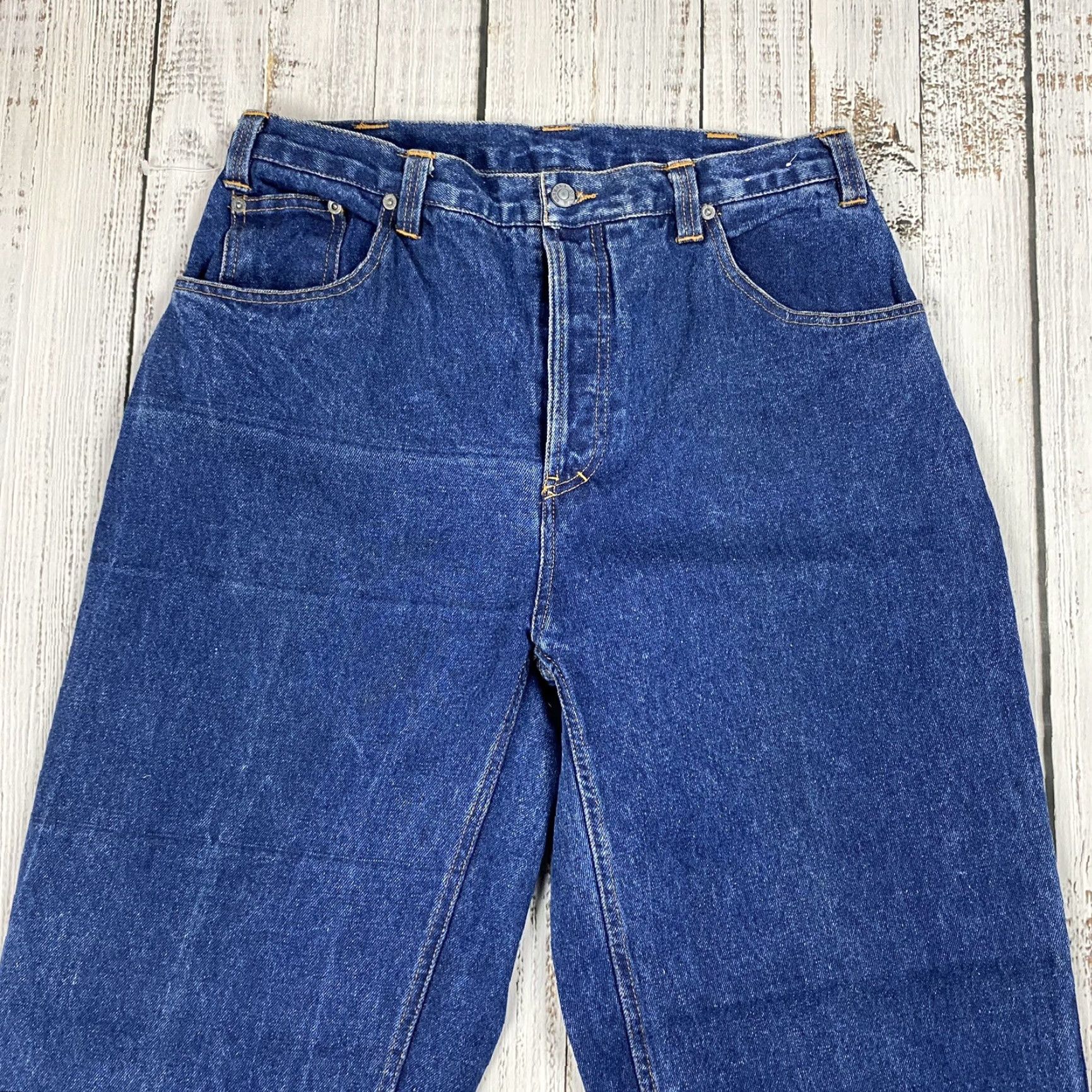 Express VINTAGE Express Jeans Denim 34x30 Tapered 100% Cotton Dark Wash 5-Pocket Mens Retro Streetwear 80s 90s Size US 34 / EU 50 - 2 Thumbnail