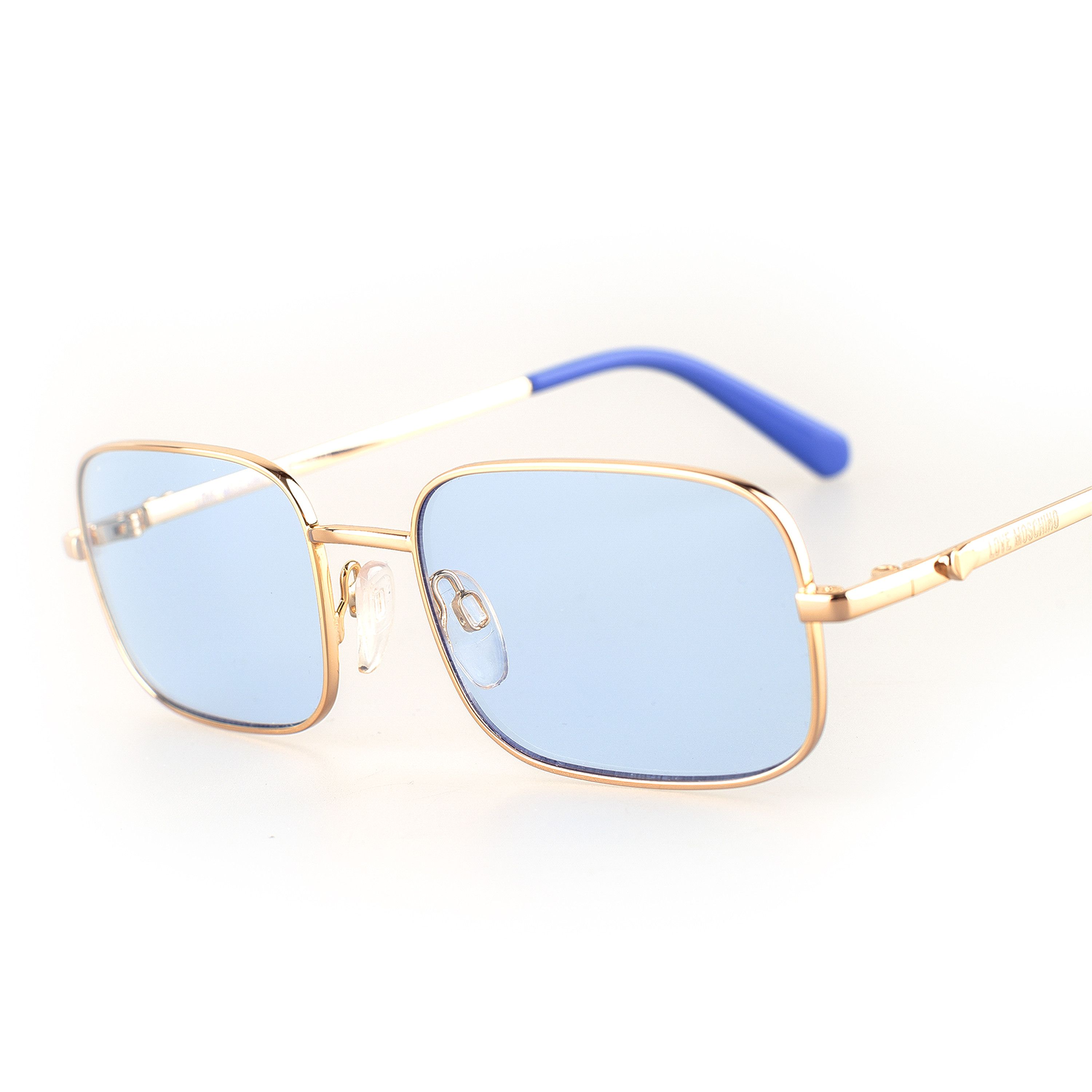 Moschino Moschino MOL012/S MVUKU 1AB-1A1 Blue/Golden Sunglasses Size ONE SIZE - 2 Thumbnail