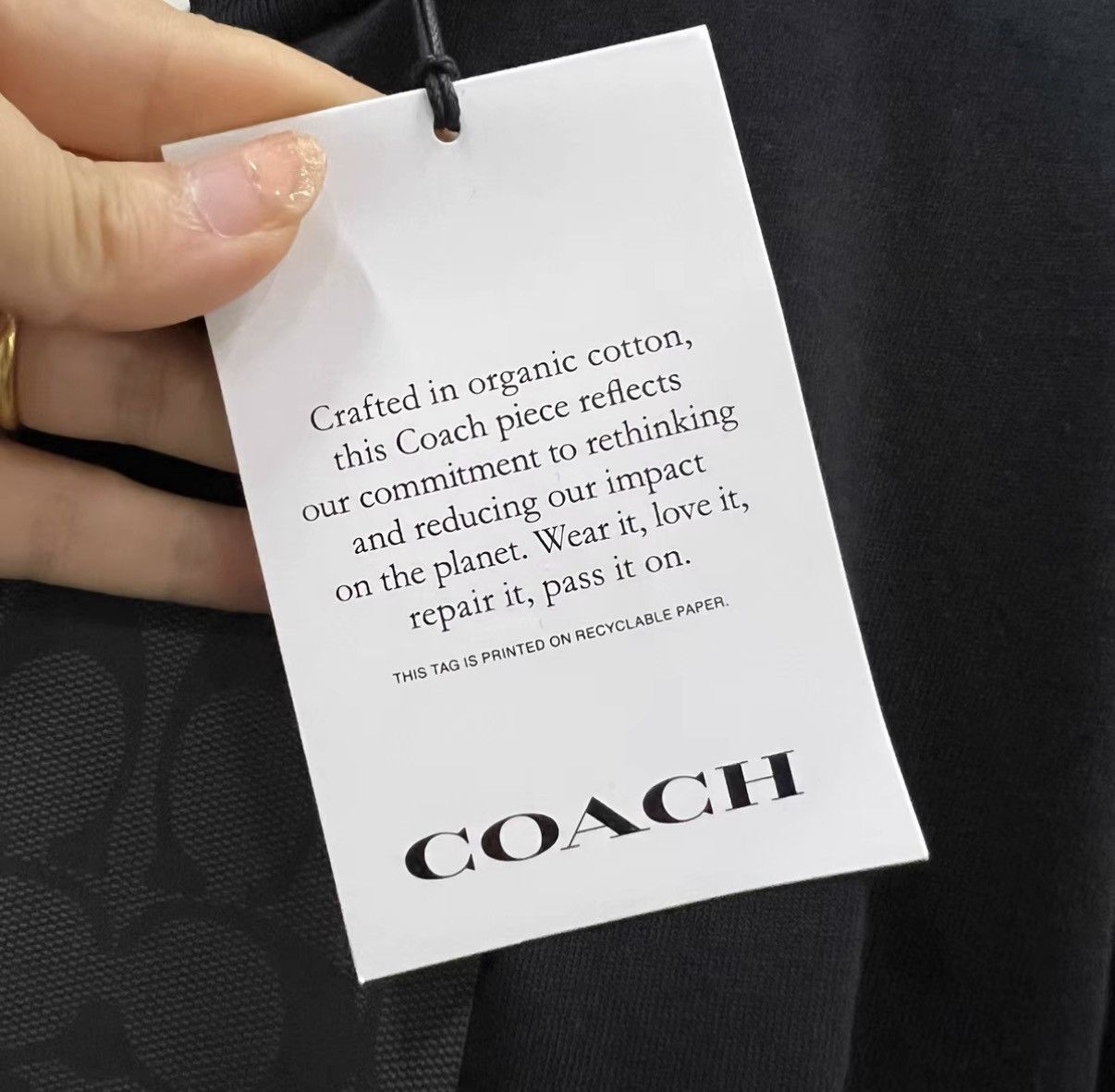Coach COACH Black Logo Print Short Sleeve T-shirt J41 Size US S / EU 44-46 / 1 - 5 Thumbnail