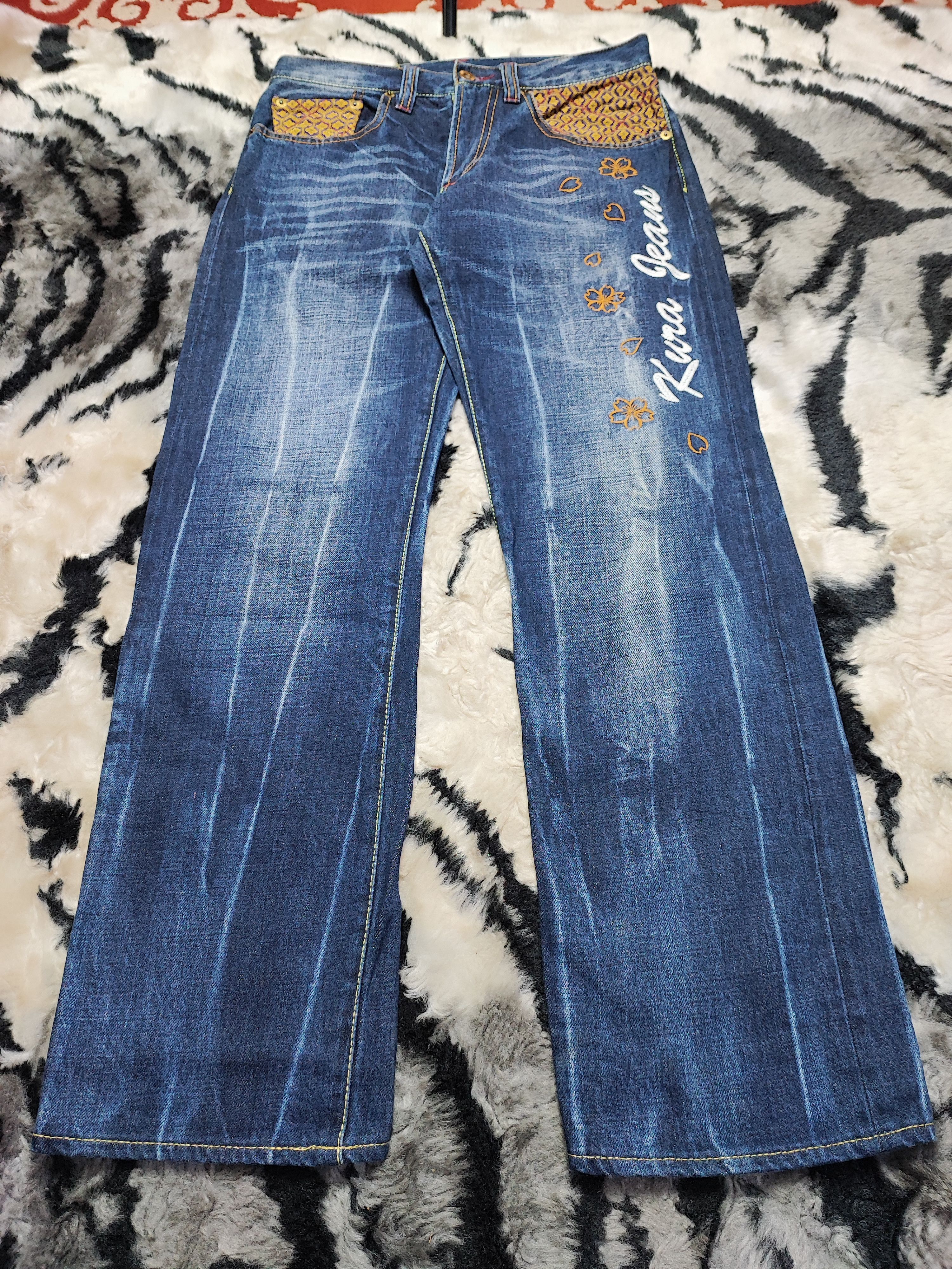 If Six Was Nine × Japanese Brand KURA DENIM JEANS EMBROIDERY DESIGN Size US 28 / EU 44 - 3 Thumbnail