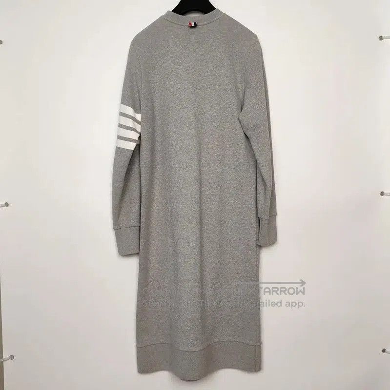 Thom Browne Thom Browne Gray Cotton Women's Dress . Size L / US 10 / IT 46 - 2 Thumbnail