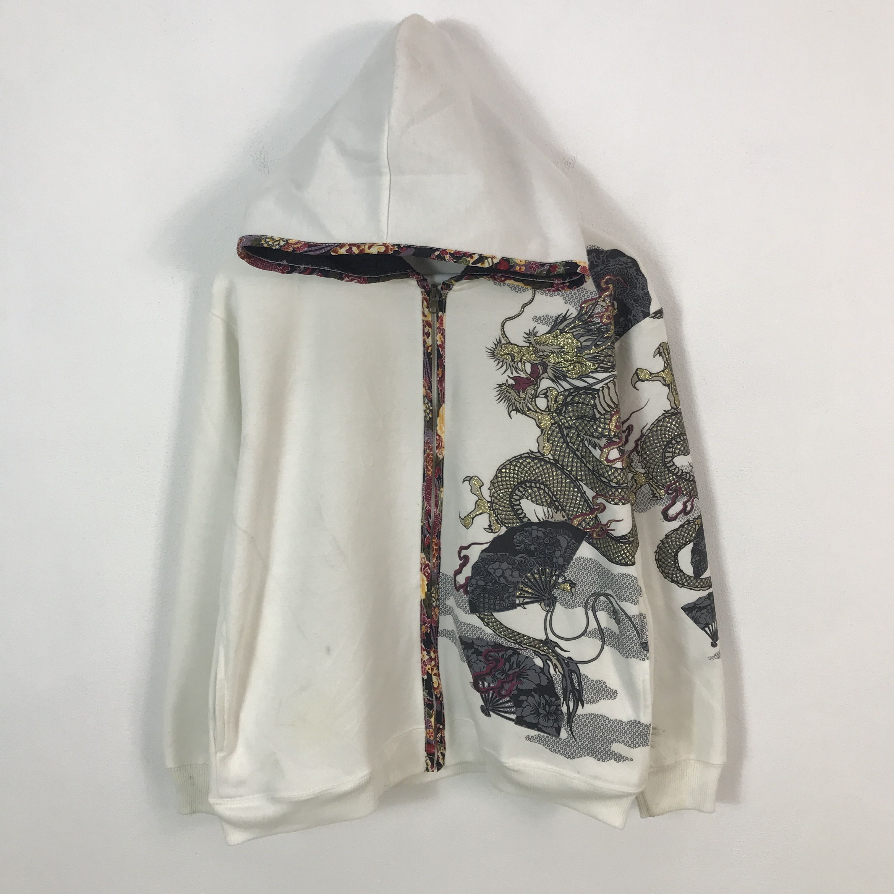 Designer × Japanese Brand Sukajan Dragon Japanese Style Zipper Jacket Hoodie Size US M / EU 48-50 / 2 - 2 Thumbnail