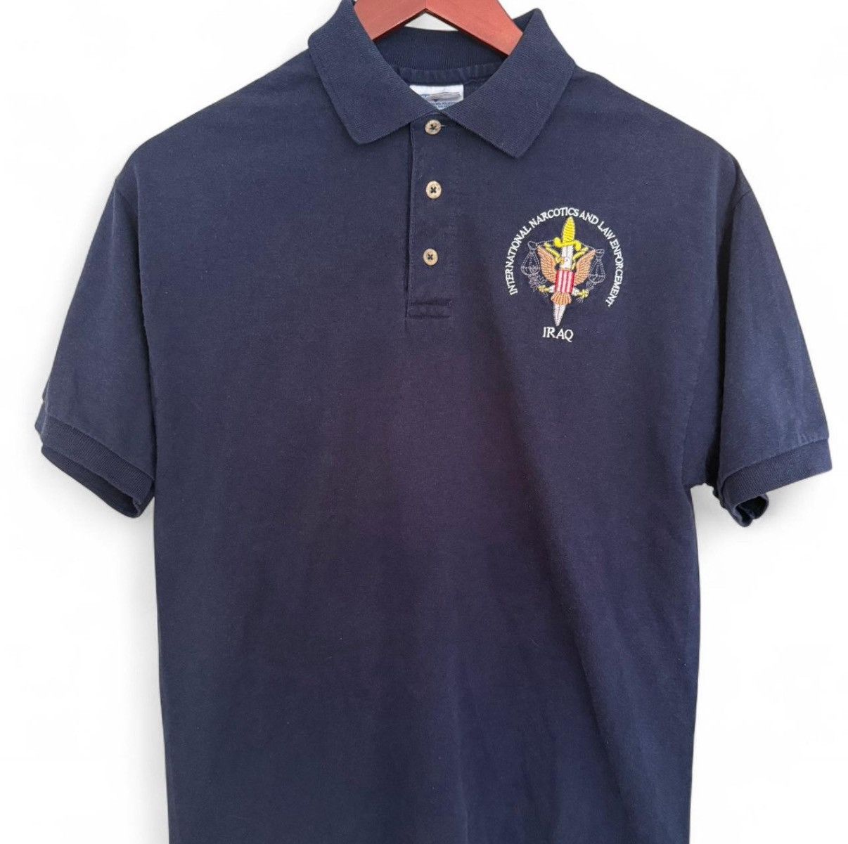 Jerzees Vintage Iraq Narcotics Law Enforcement Polo Size US M / EU 48-50 / 2 - 2 Thumbnail