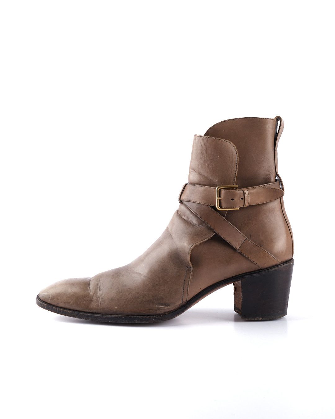 image of YSL Rive Gauche By Tom Ford x YVES Saint Laurent Rive Gauche 2000S Tom Ford 'johnny' Boot in Olive 