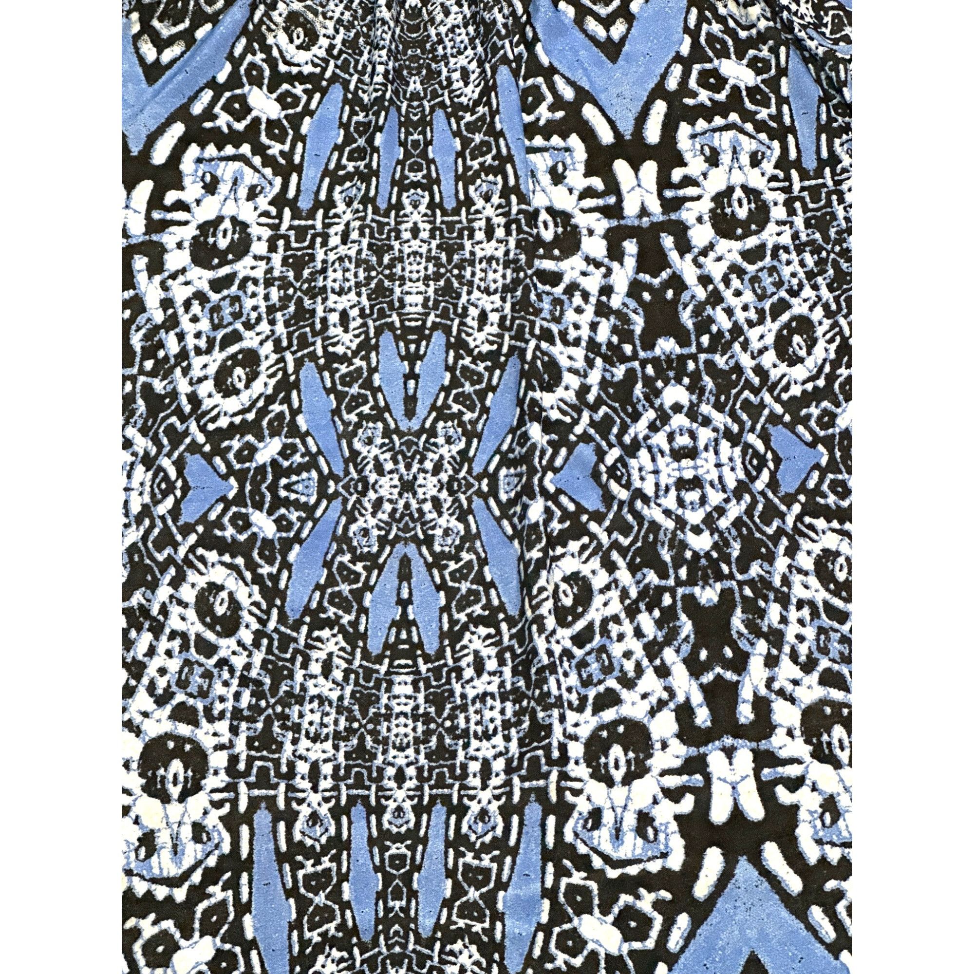 Other CCC Blue Black Print Off Shoulder Tunic Dress Lace Bell Slee Size XL / US 12-14 / IT 48-50 - 8 Thumbnail