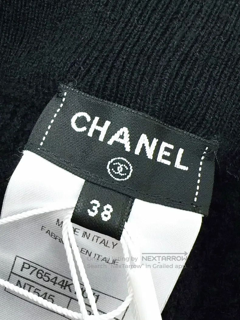 Chanel Chanel 24C black and pink white rolled-edged hollow knitte Size 25" / US 0 / IT 36 - 4 Thumbnail