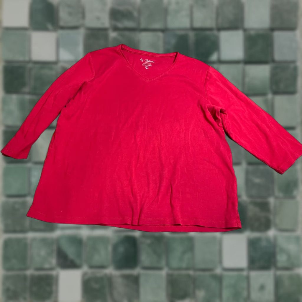 Vintage CHICO'S Shirt Top Womens Size 3 Red Blouse Shirt Womens Size 3 Red Blouse CHICO'S Blouse Red Womens 3 Size XS / US 0-2 / IT 36-38 - 1 Thumbnail