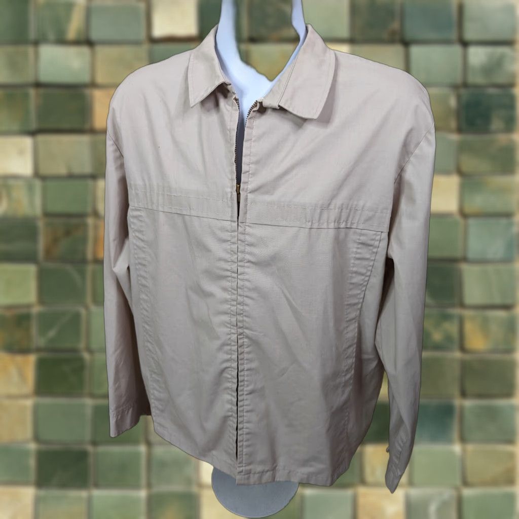 Vintage VINTAGE Sir Tee Jacket Bomber Adults Large Beige Full Zip Golf Size US L / EU 52-54 / 3 - 1 Thumbnail
