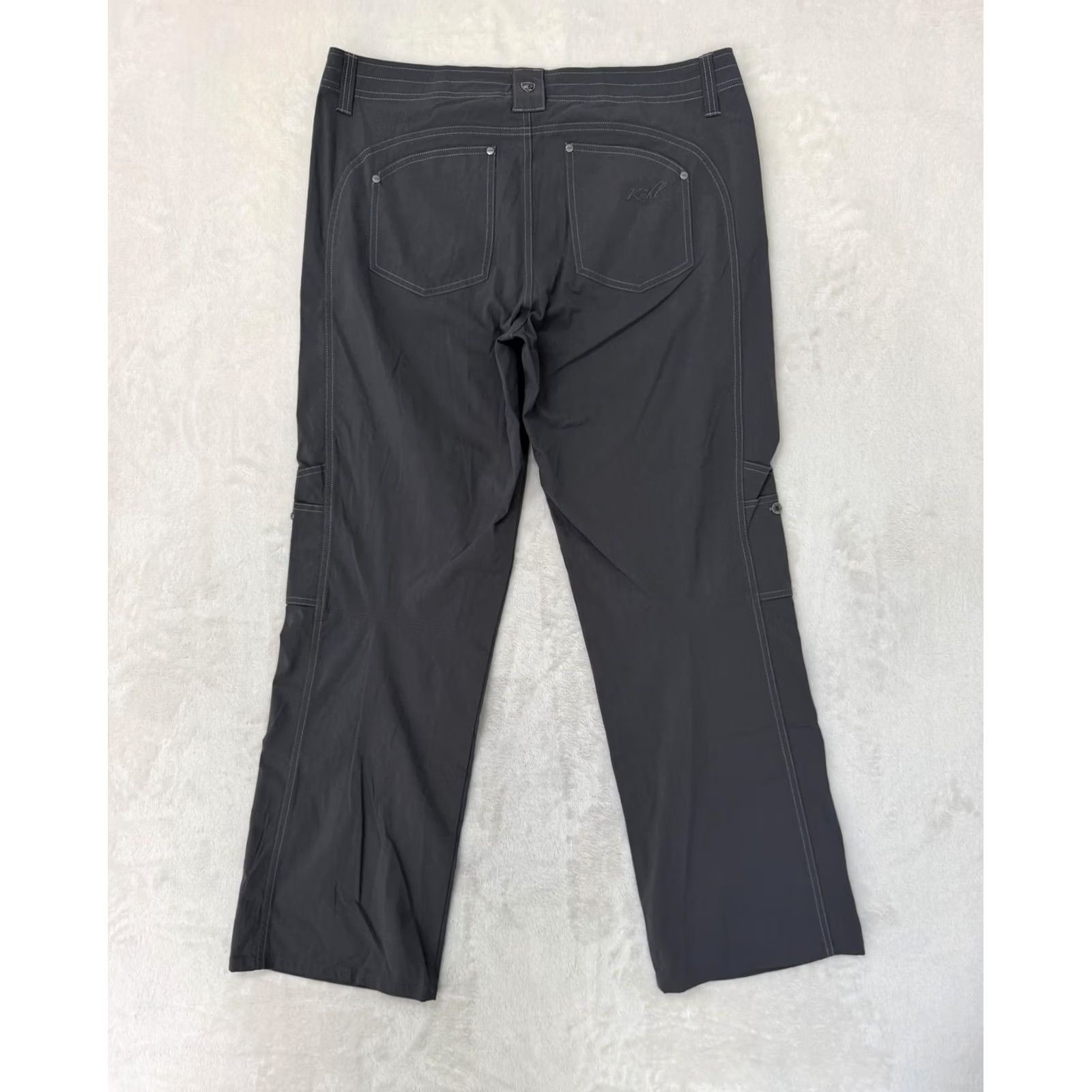 Vintage Kuhl Legendary Pants Womens 36x32 Gray Cargo Hiking Travel Outdoor Straight Leg Pants Women Gray 36x32 Regular Pocket 5-Pocket Design Mens? Size 25" / US 0 / IT 36 - 7 Thumbnail
