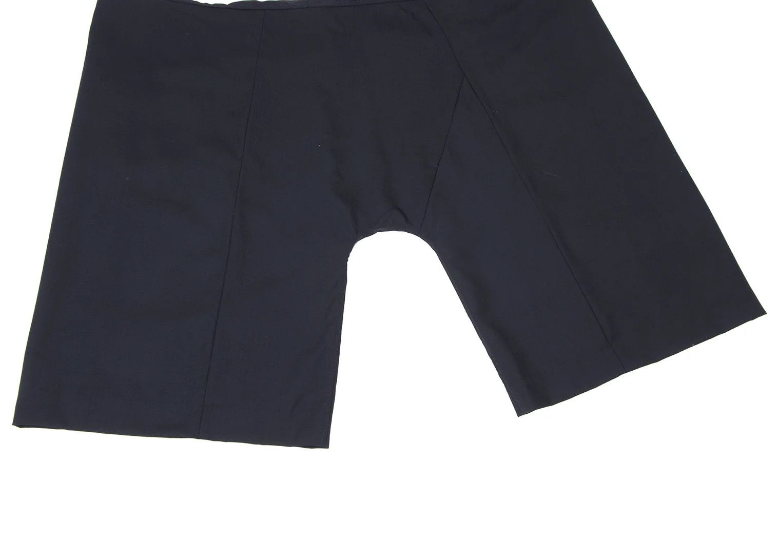 Ganryu Wool Gathered Design Wide Cropped Pants in Navy, Size M Size US 36 / EU 52 - 7 Thumbnail