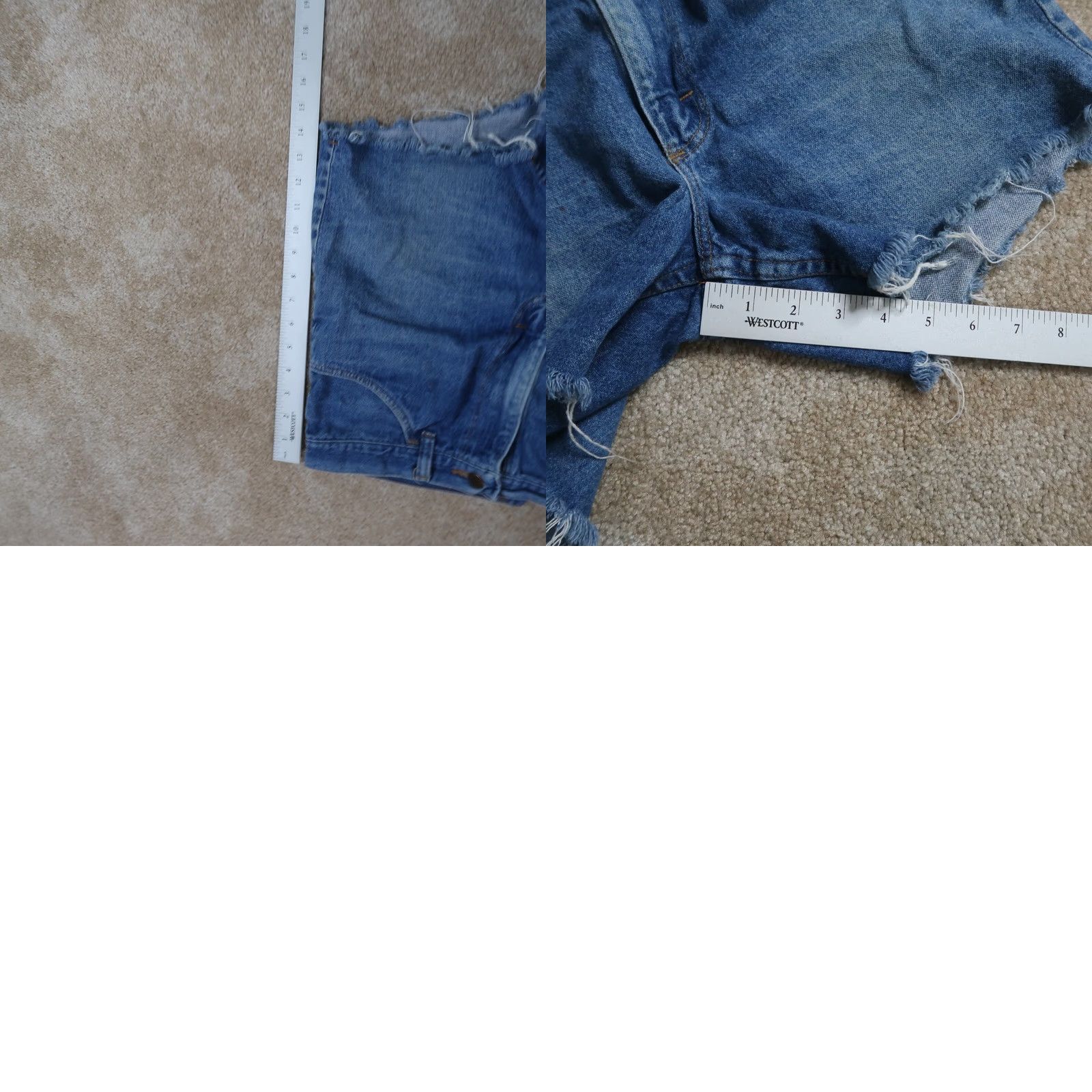 Wrangler VINTAGE Wrangler Bermuda Shorts Men's 33 Blue Denim Distressed 5-Pocket Relaxed Mid Rise Jean Shorts Size US 33 - 8 Thumbnail