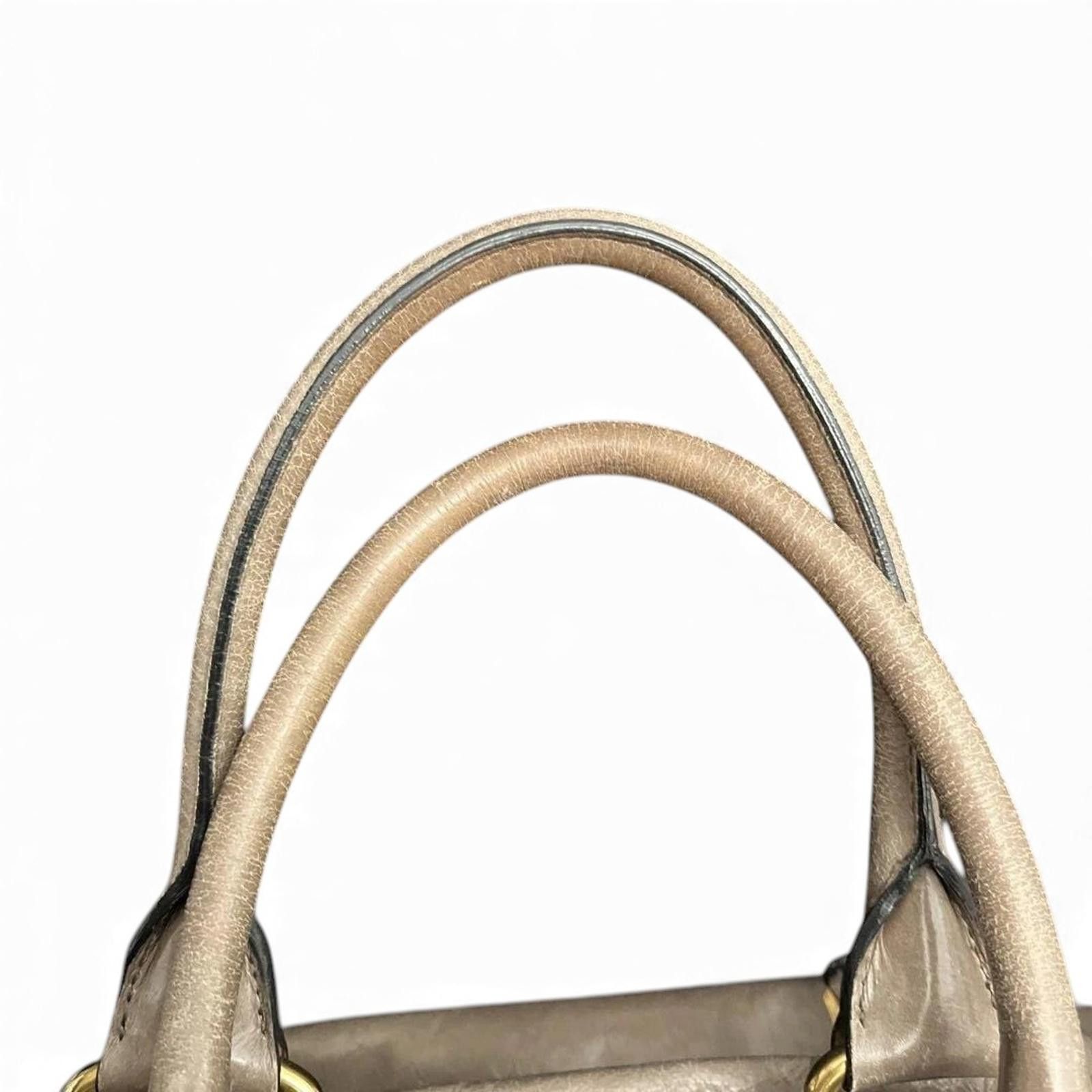 Miu Miu Miu Miu - Taupe Leather Handbag Gold Hardware Size ONE SIZE - 6 Thumbnail